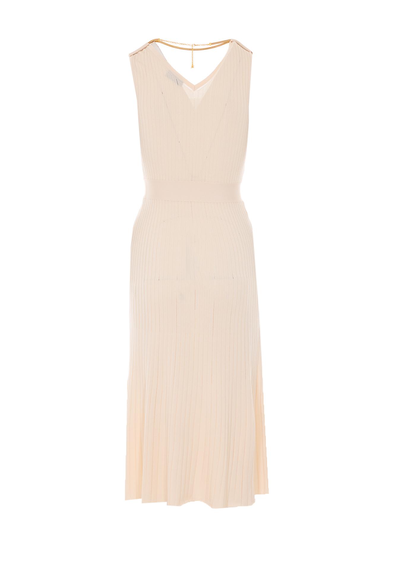 elisabetta franchi dresses beige viscose - women