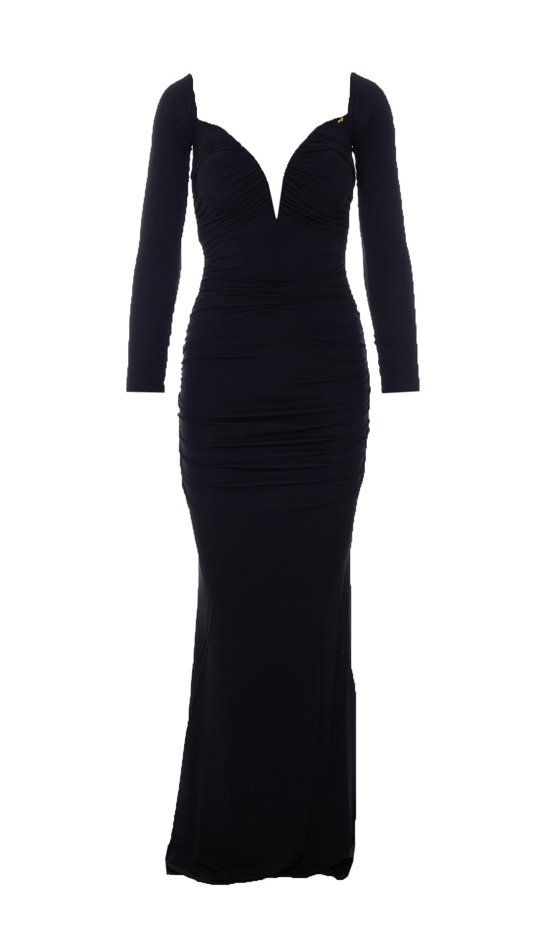 elisabetta franchi dresses black viscose - women