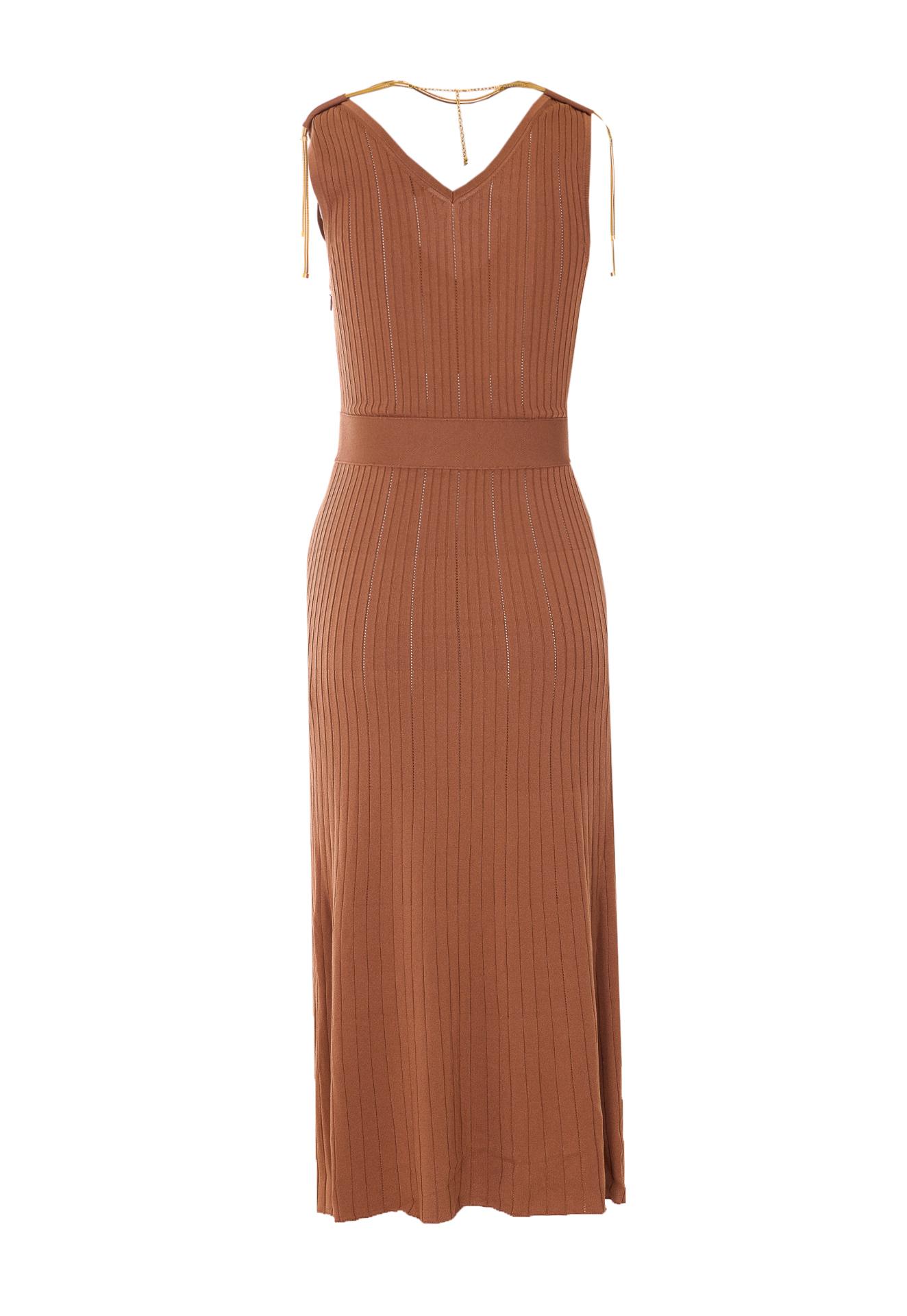elisabetta franchi dresses brown viscose - women