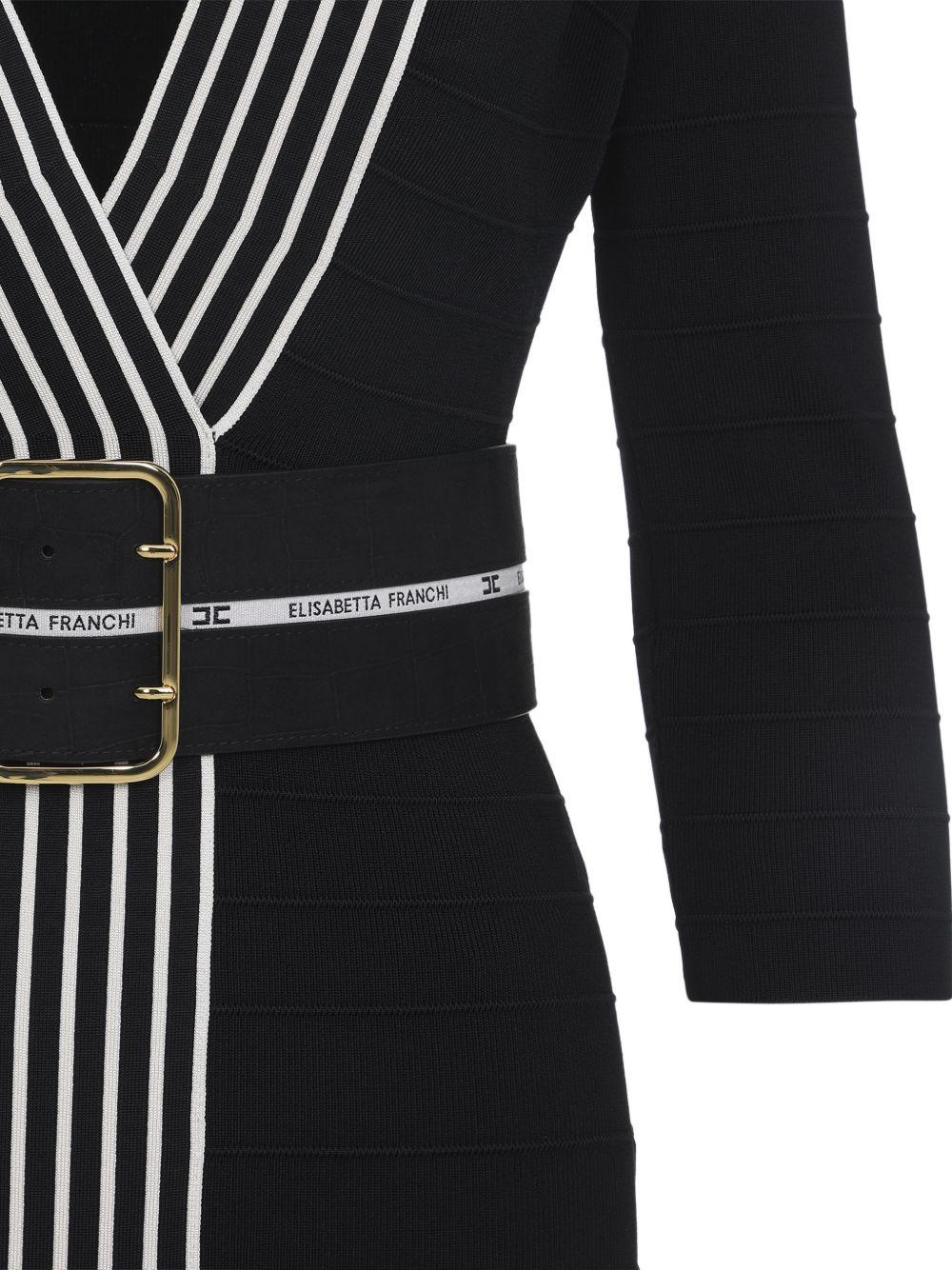 elisabetta franchi dresses nero/burro vipa - women