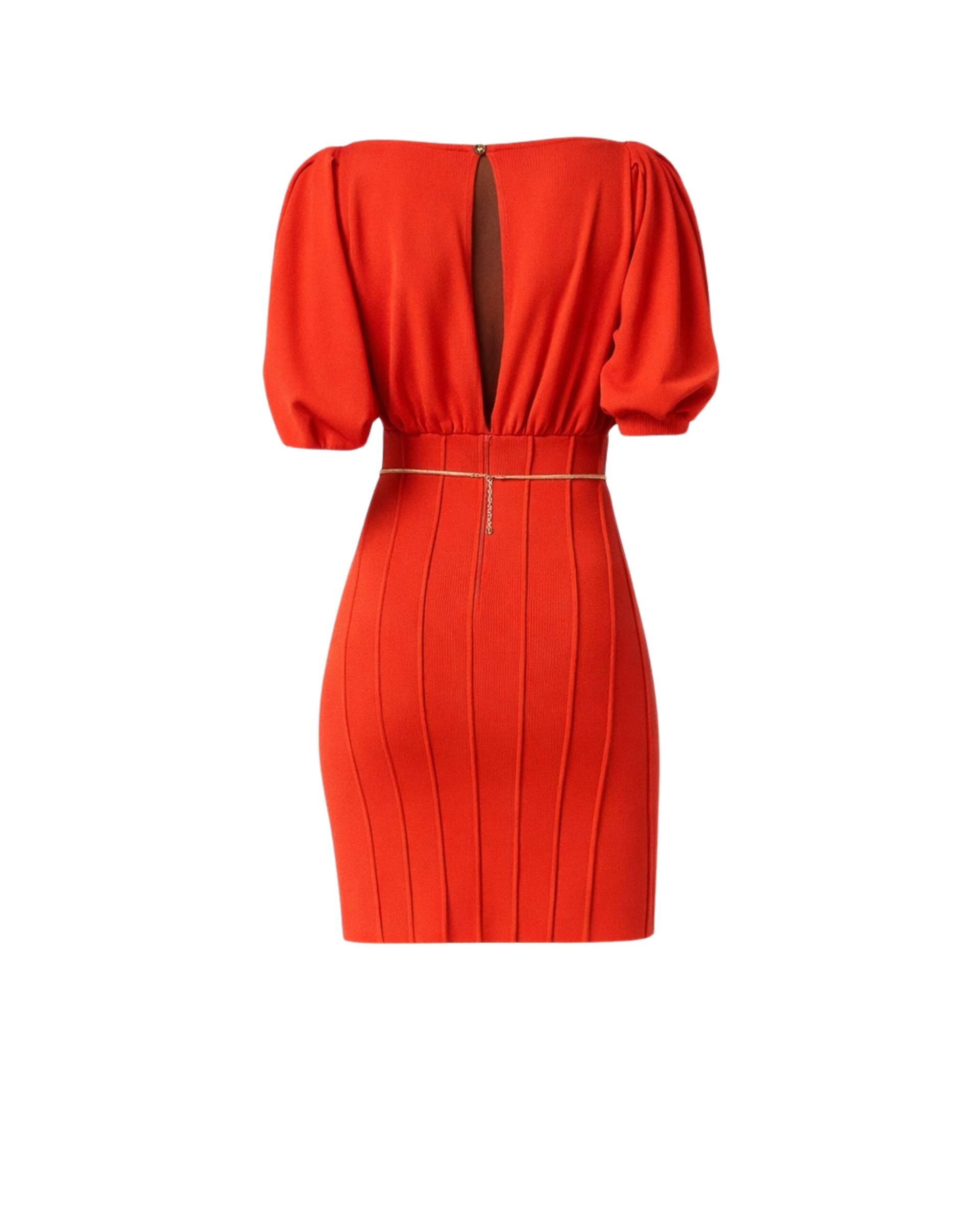 elisabetta franchi dresses orange viscose - women