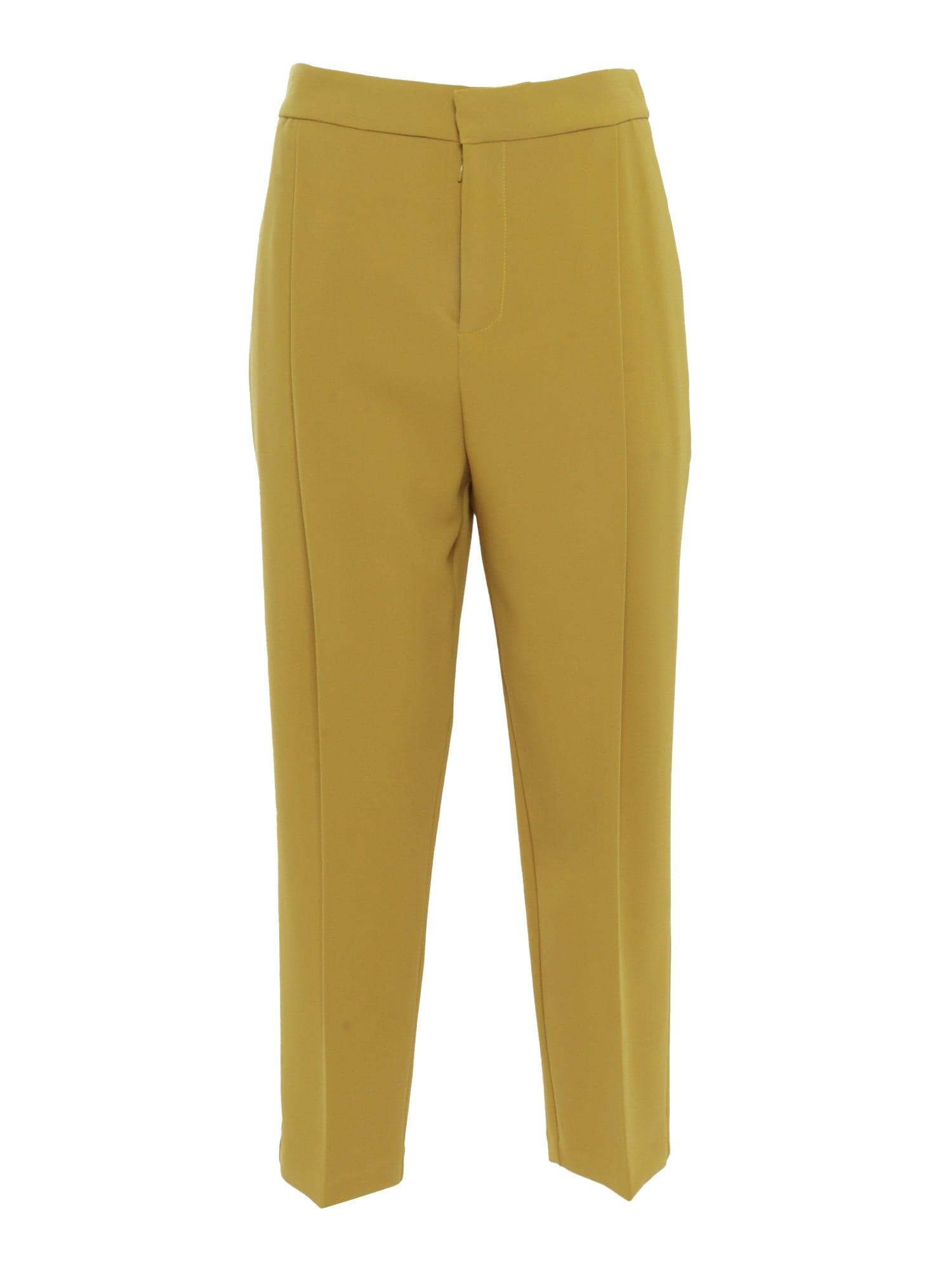 elisabetta franchi elegant yellow trousers