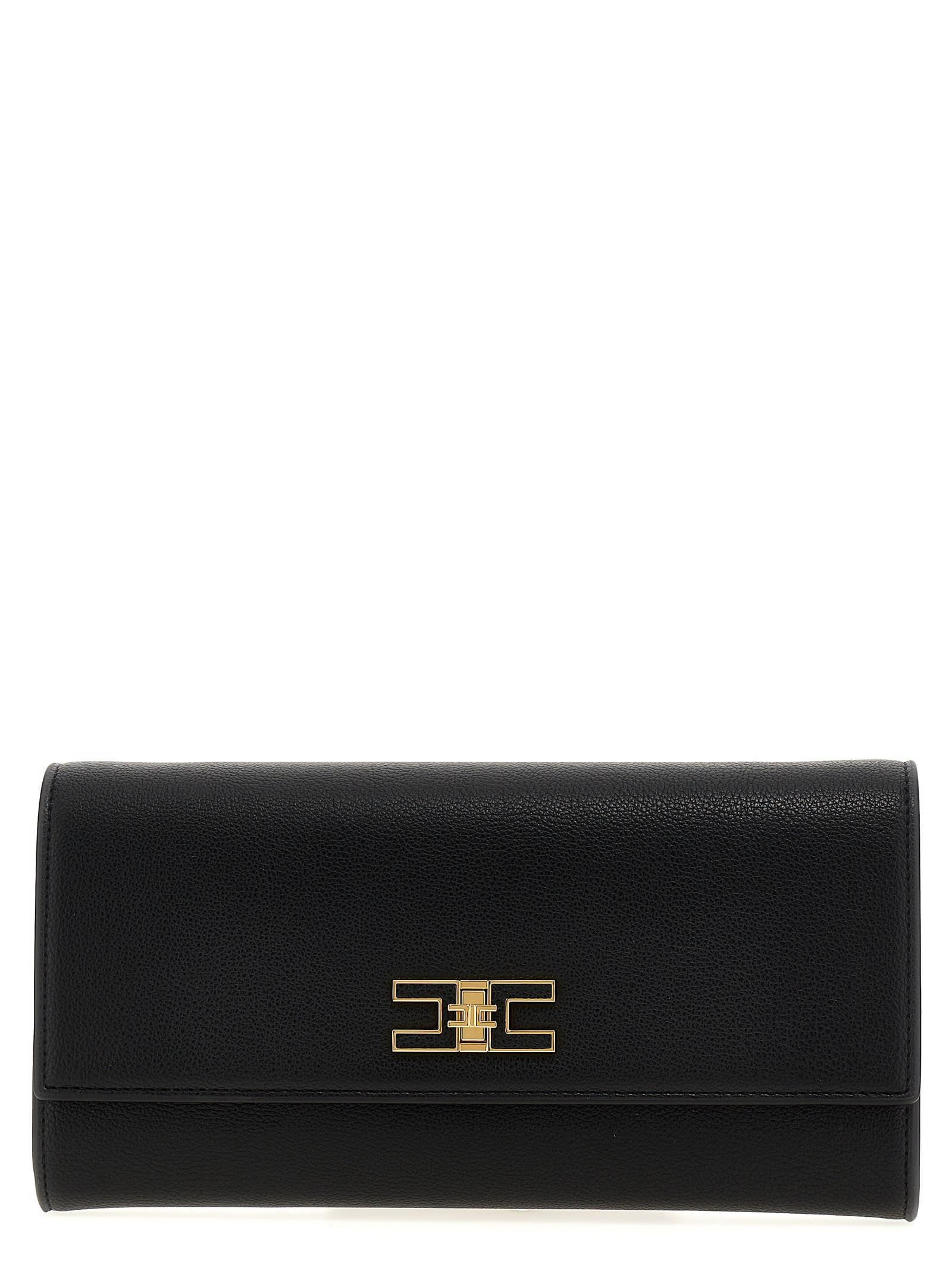 elisabetta franchi faux leather shoulder bag