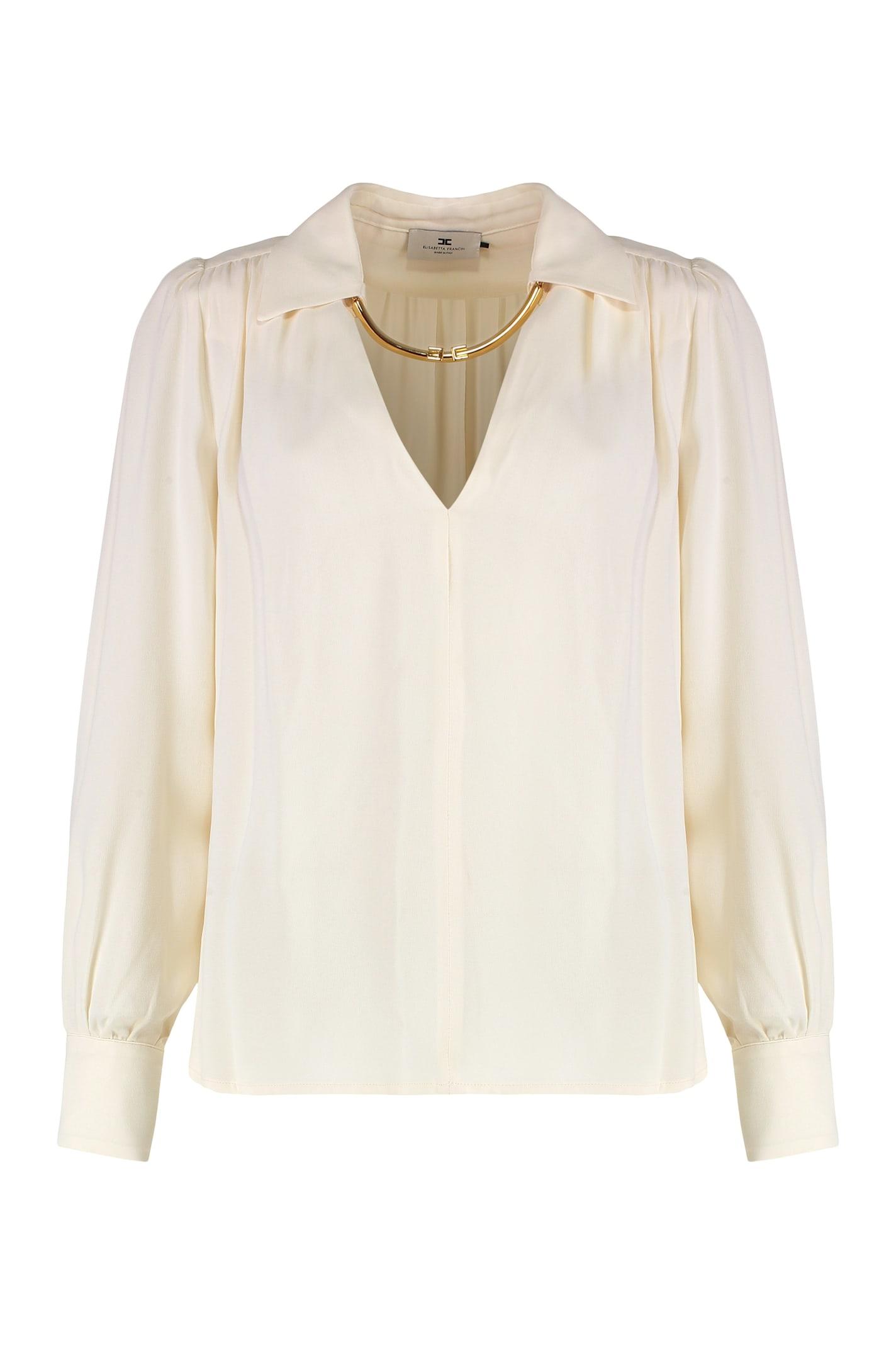 elisabetta franchi georgette blouse