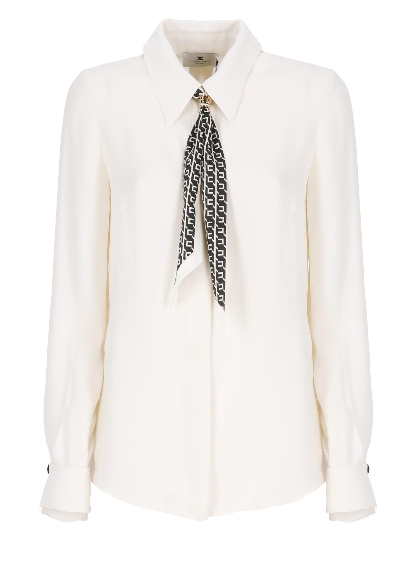 elisabetta franchi georgette shirt