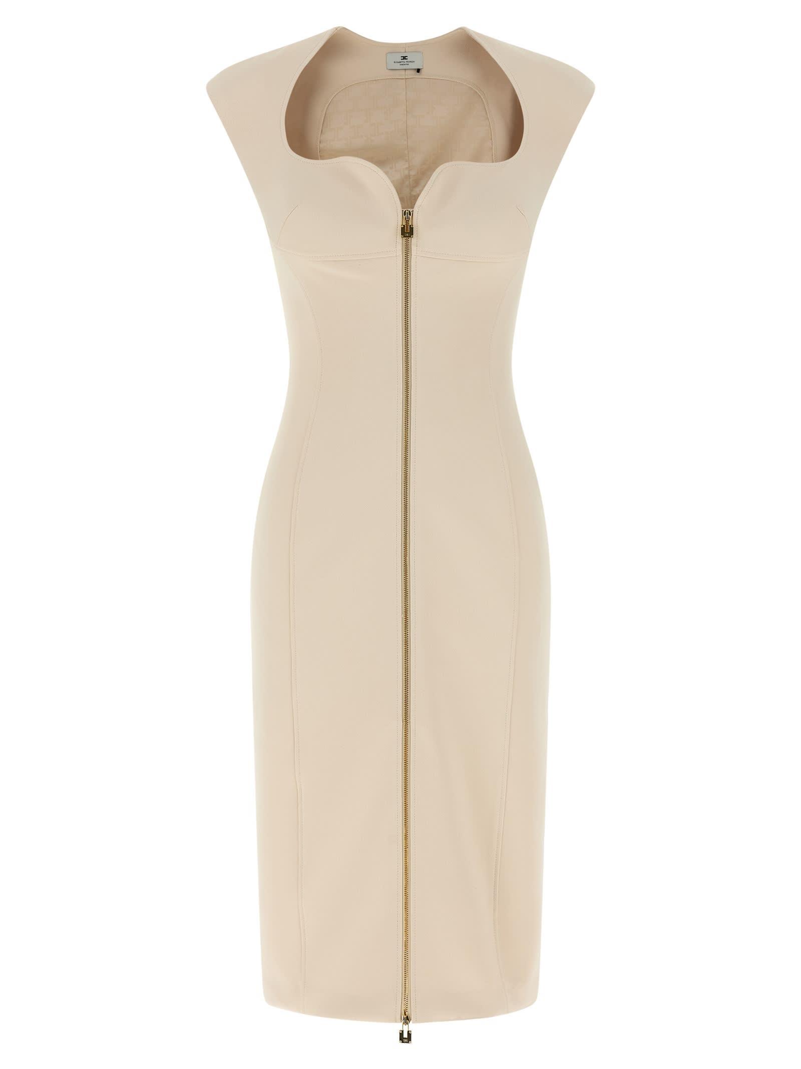 elisabetta franchi heart-shaped neckline dress