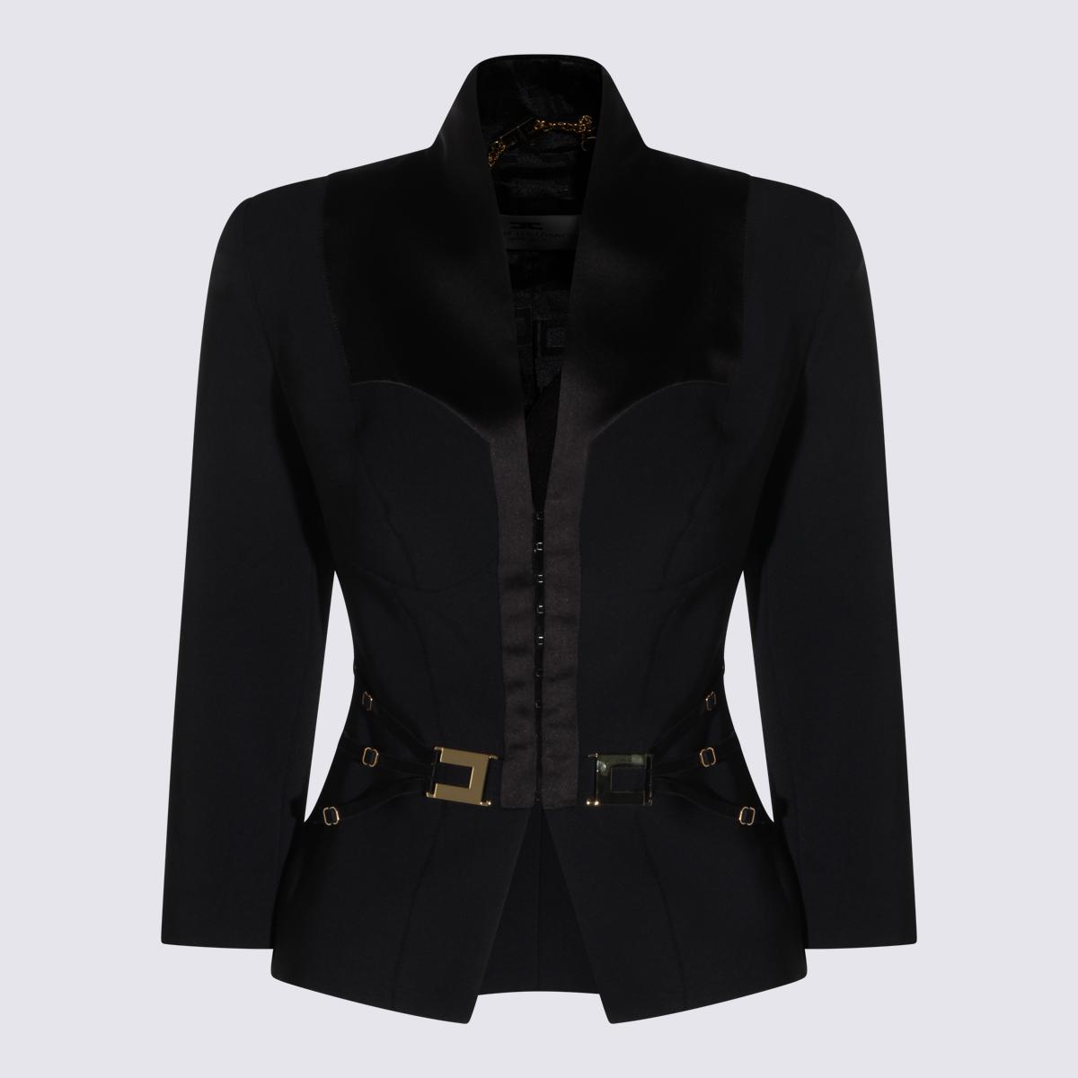 elisabetta franchi jackets black plea - women