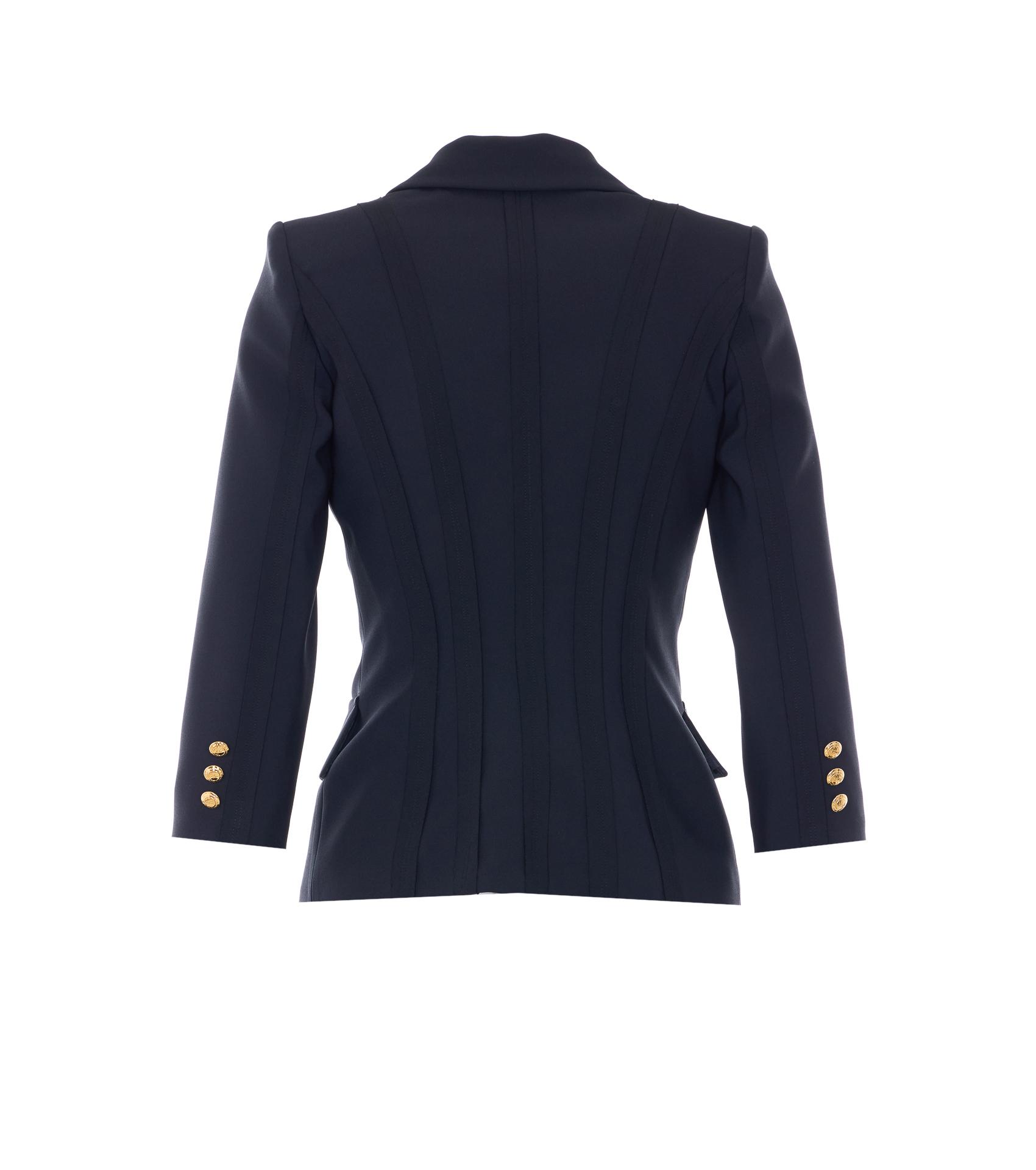 elisabetta franchi jackets black polyester - women