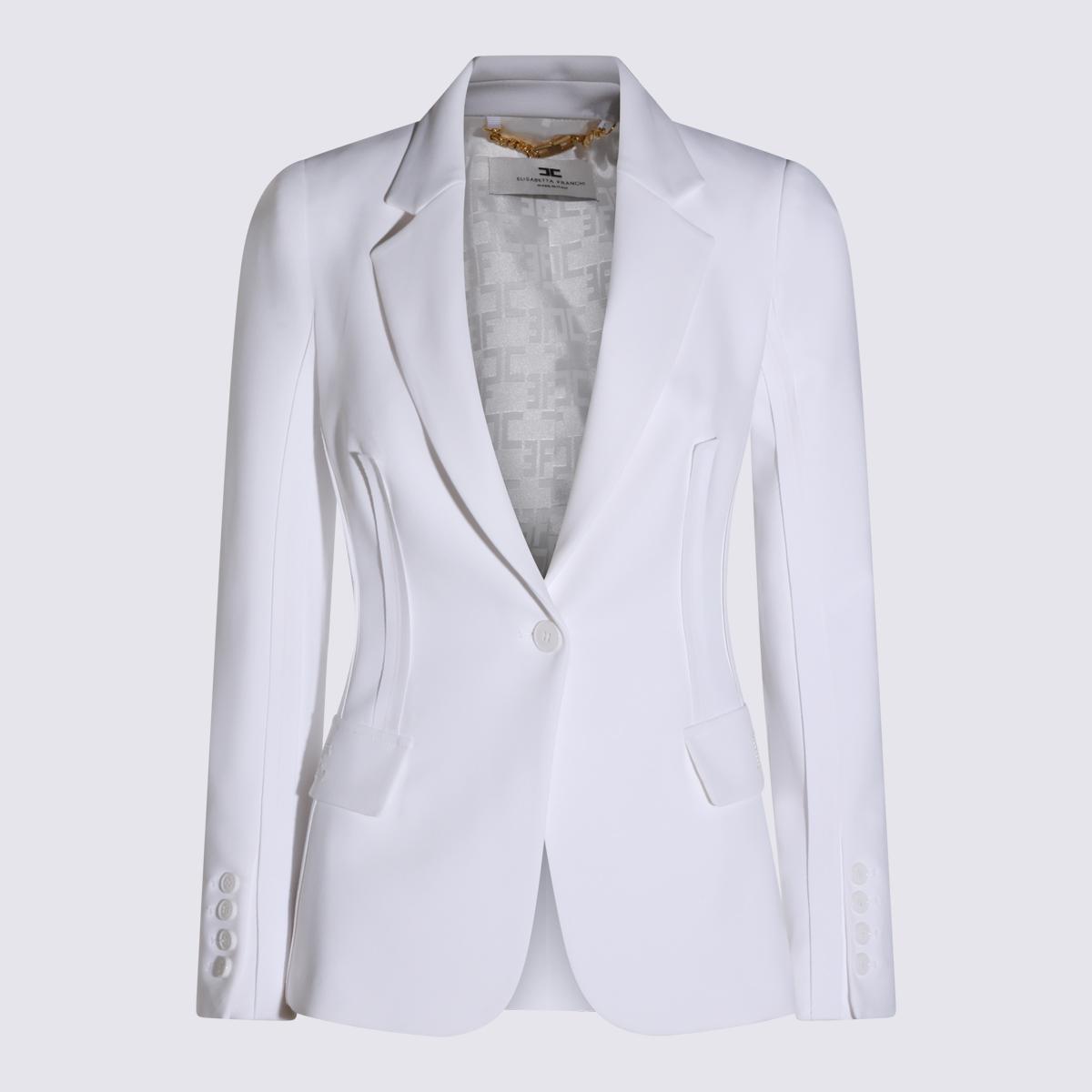 elisabetta franchi jackets ivory plea - women