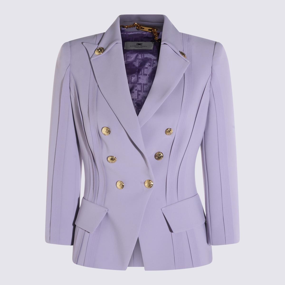 elisabetta franchi jackets lilac plea - women