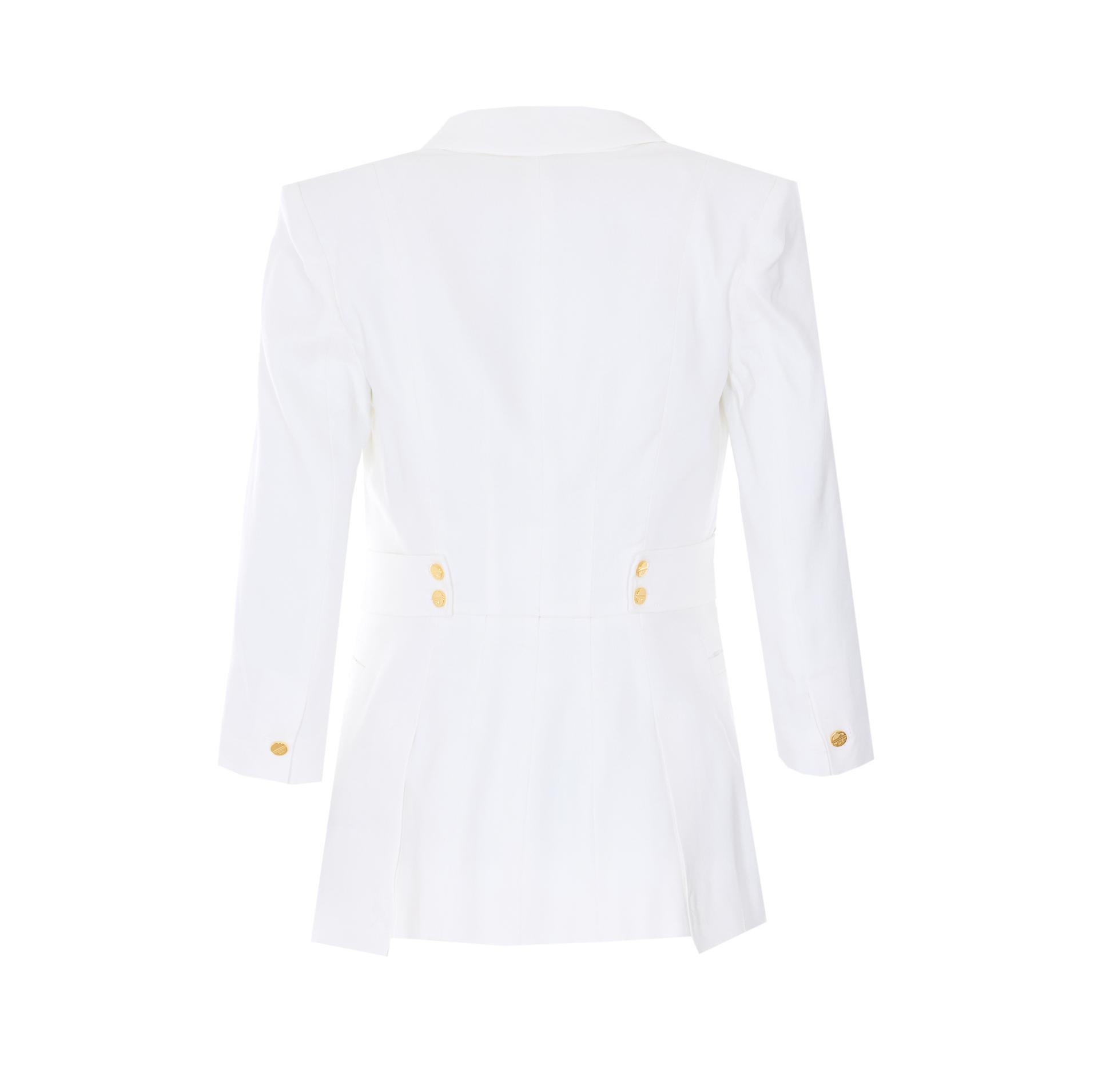 elisabetta franchi jackets white linen - women
