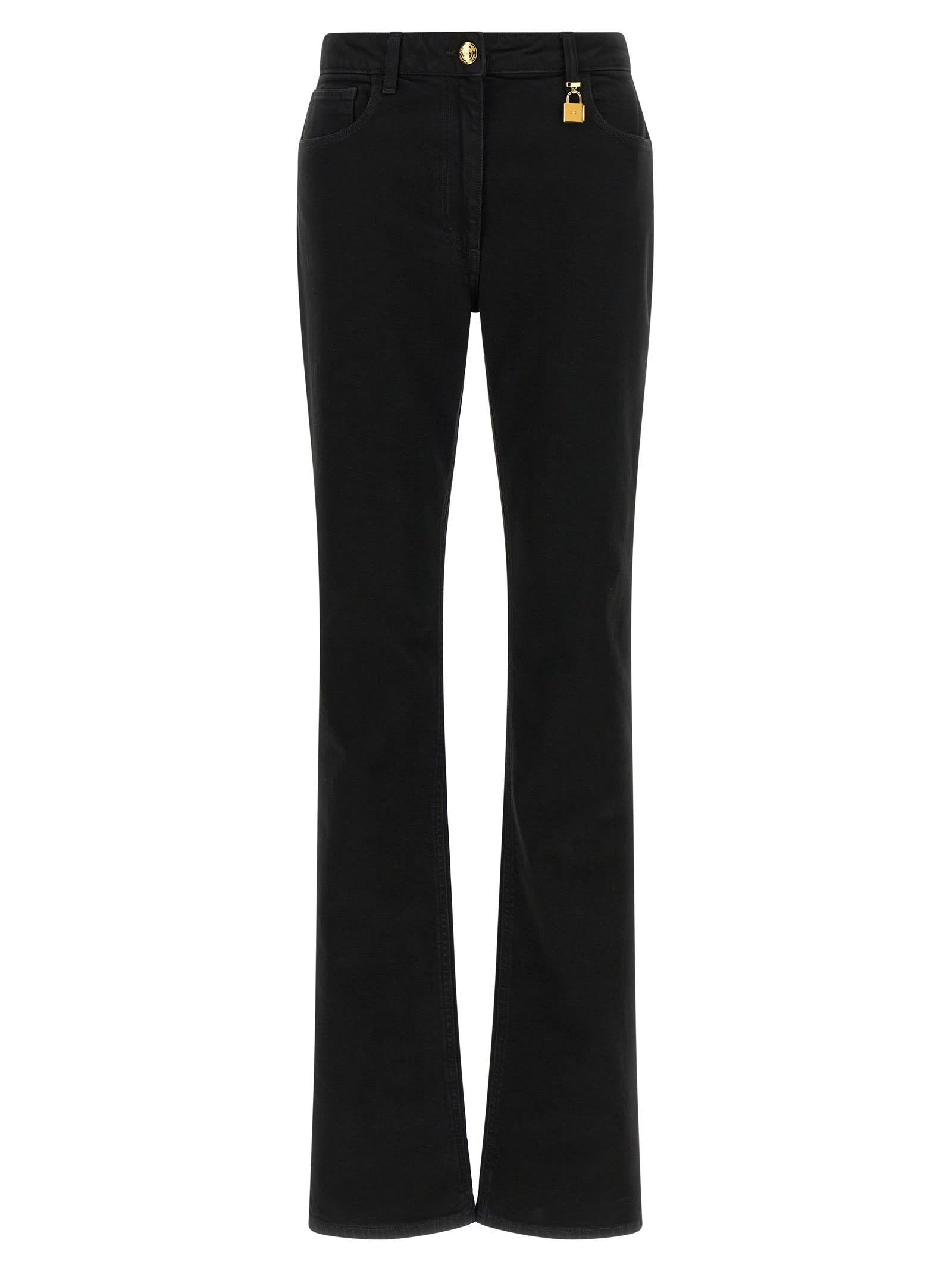 elisabetta franchi jewel padlock jeans
