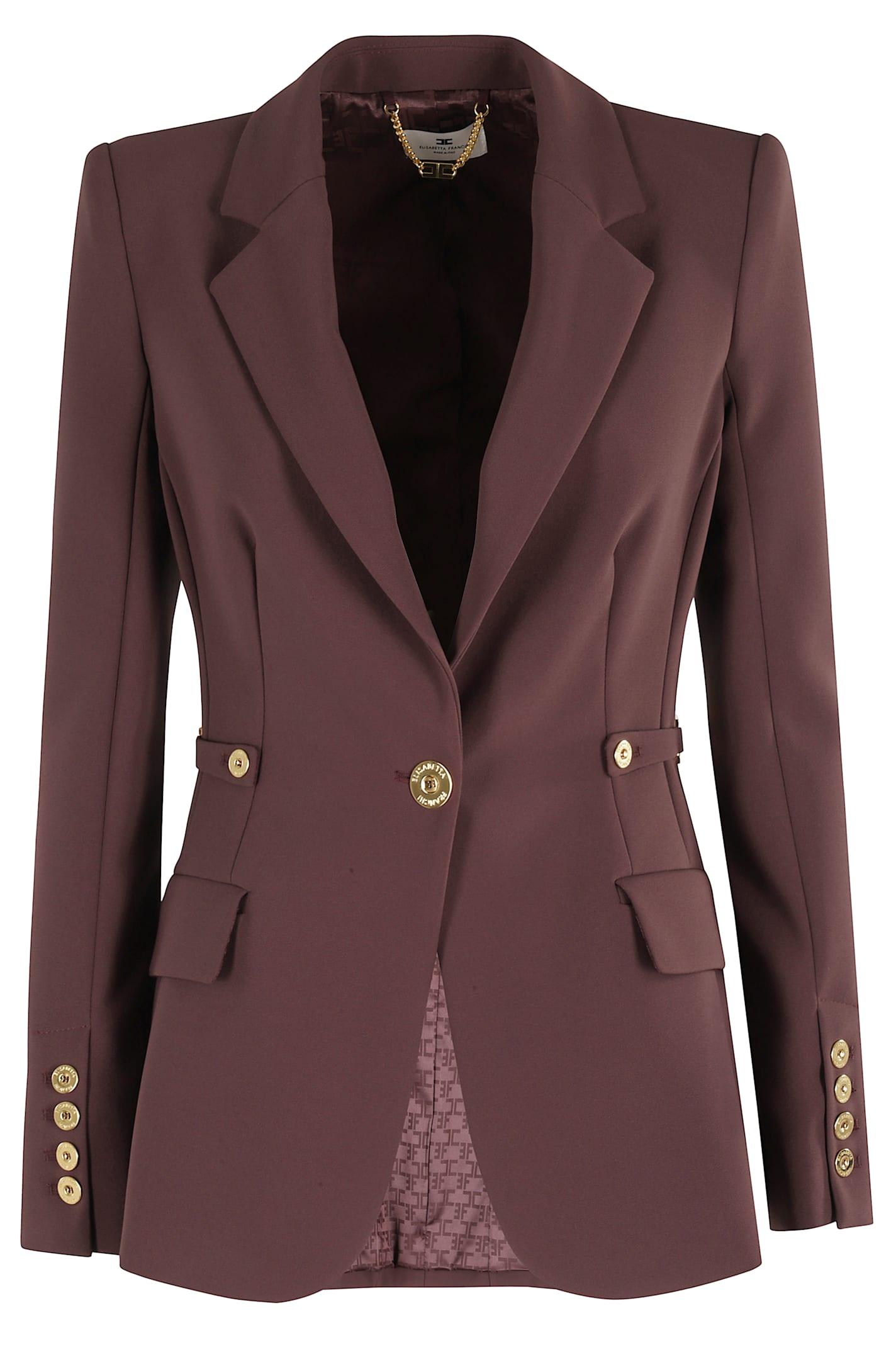 elisabetta franchi jewel strap blazer