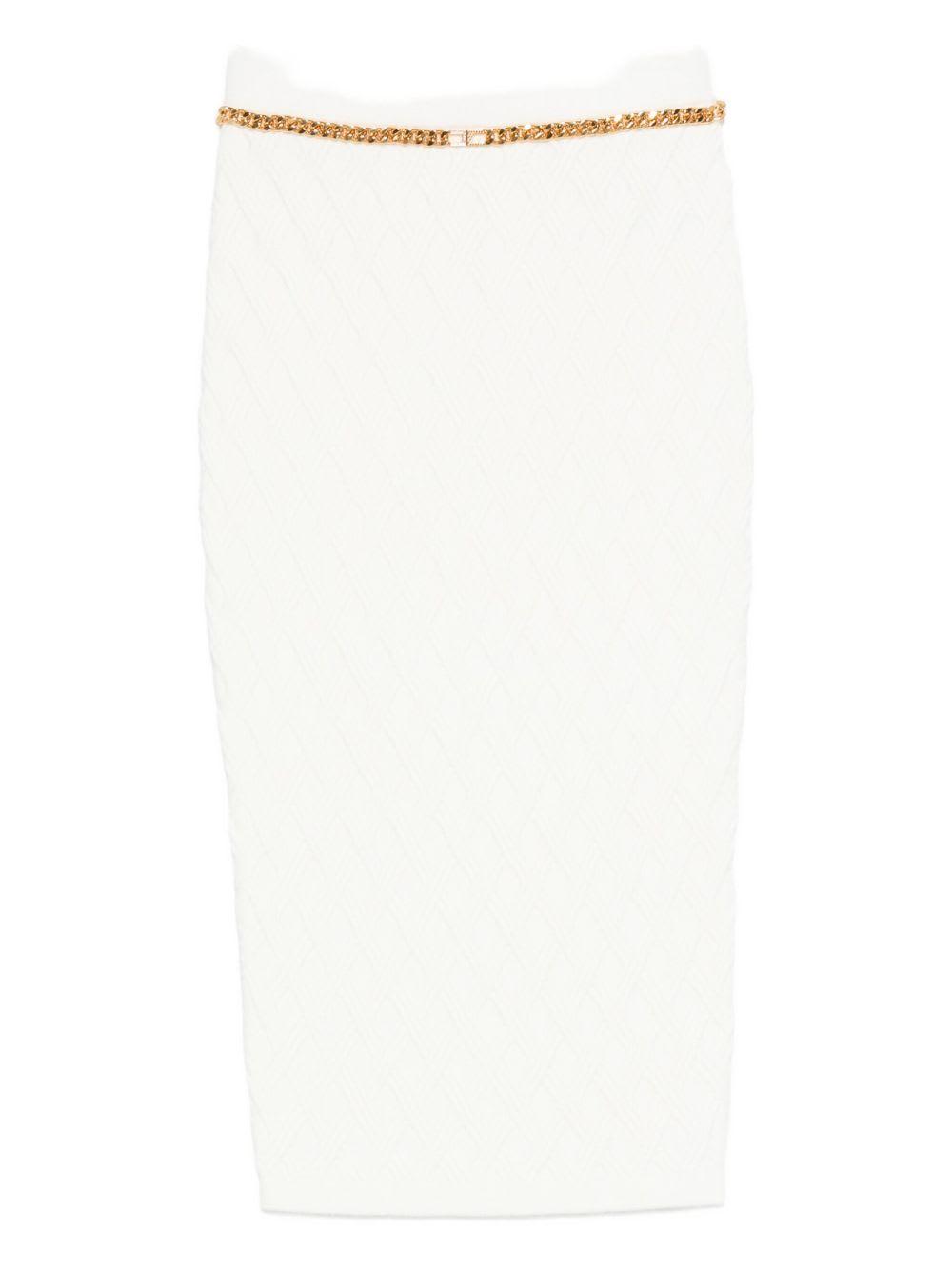 elisabetta franchi knitted midi skirt