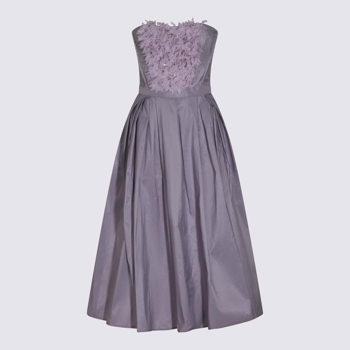elisabetta franchi lilac midi dress