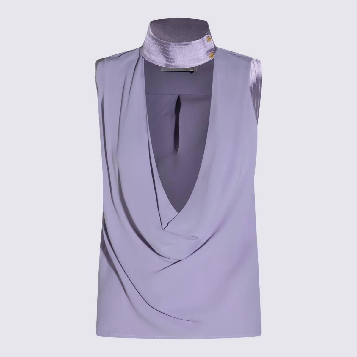 elisabetta franchi lilac viscose shirt