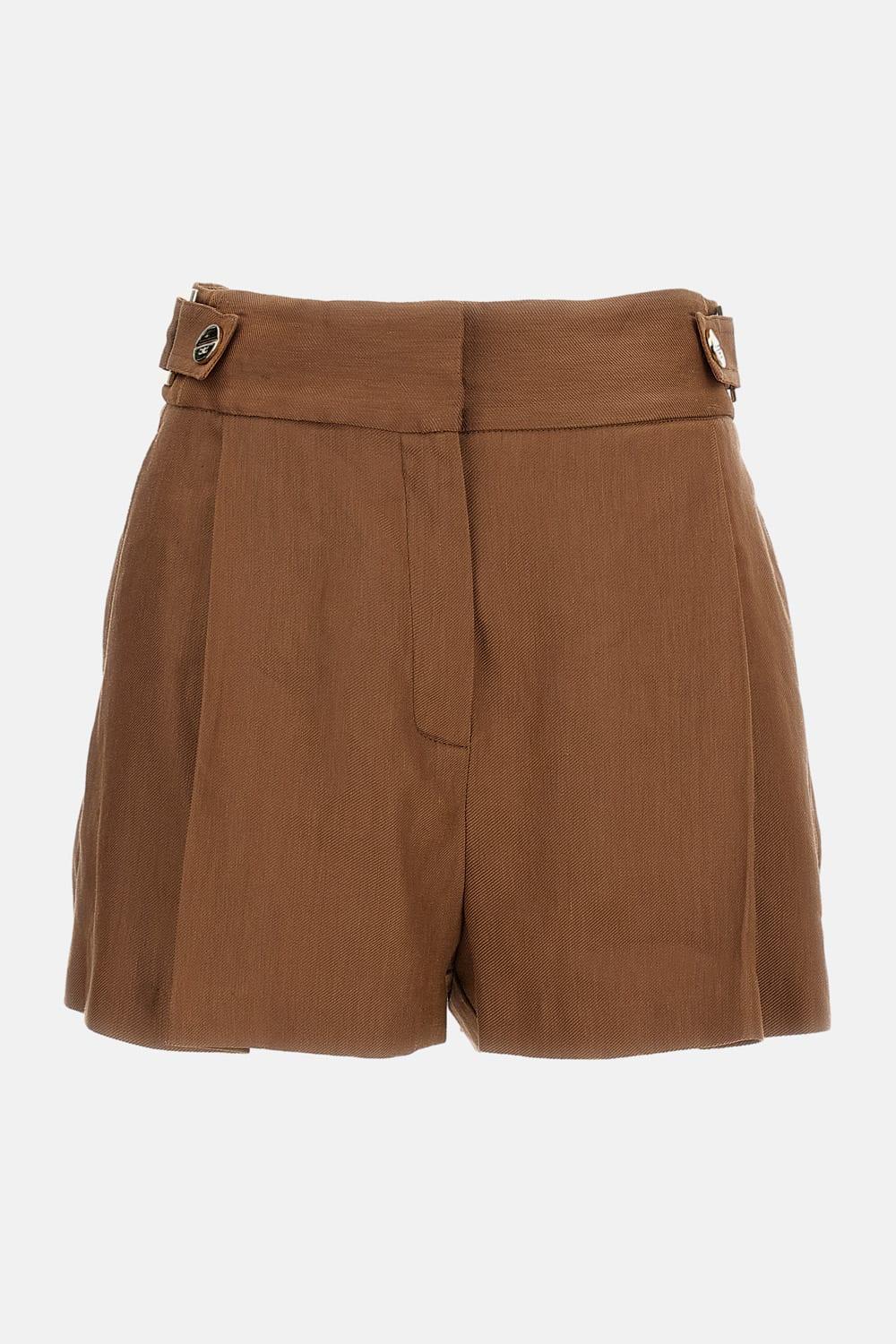 elisabetta franchi linen blend shorts