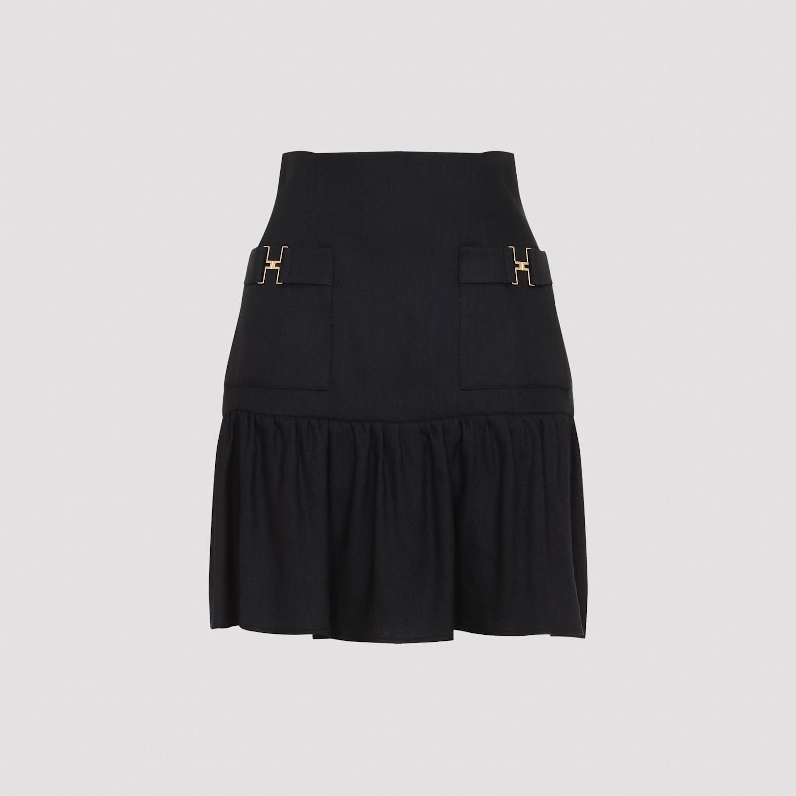 elisabetta franchi linen mini skirt