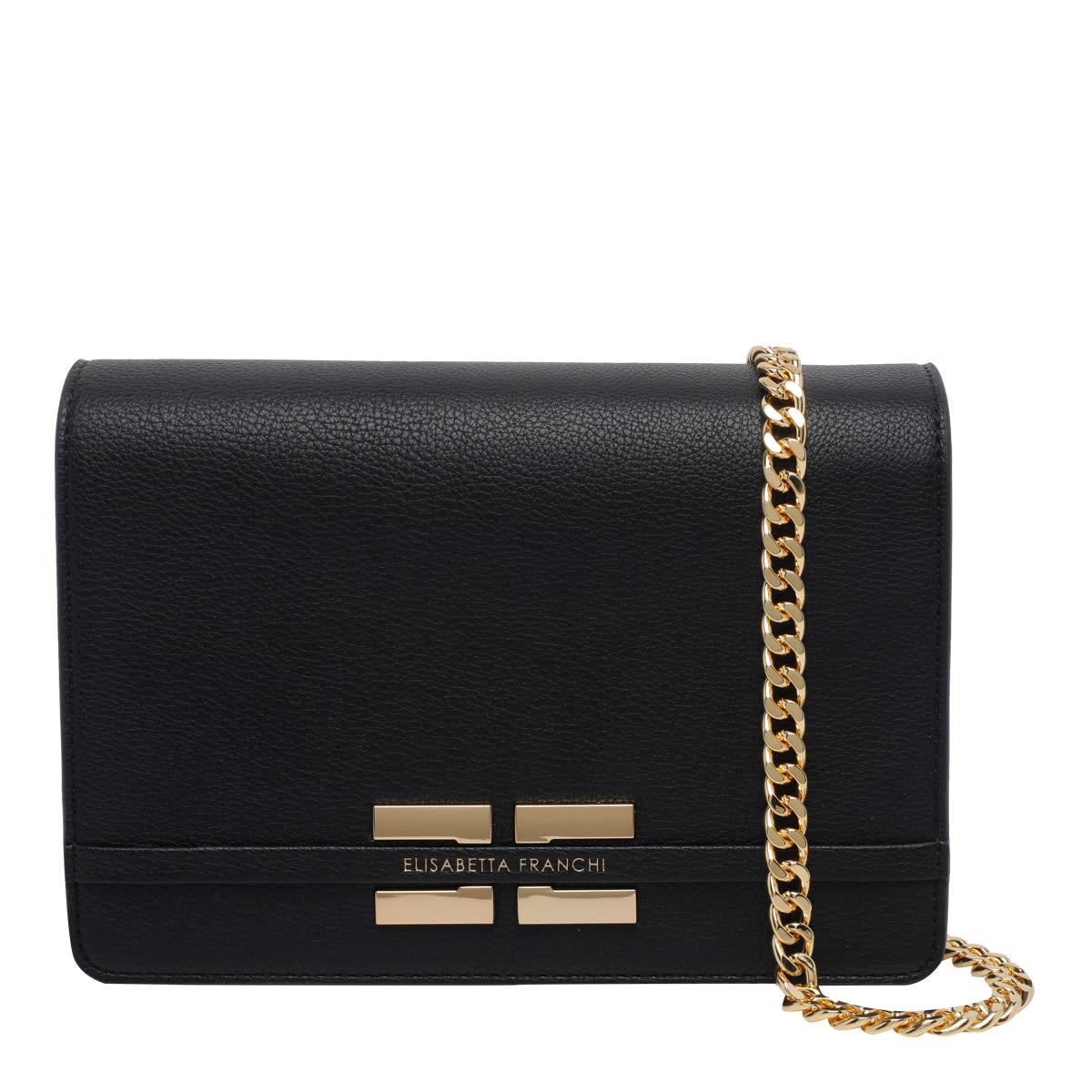 elisabetta franchi logo crossbody bag