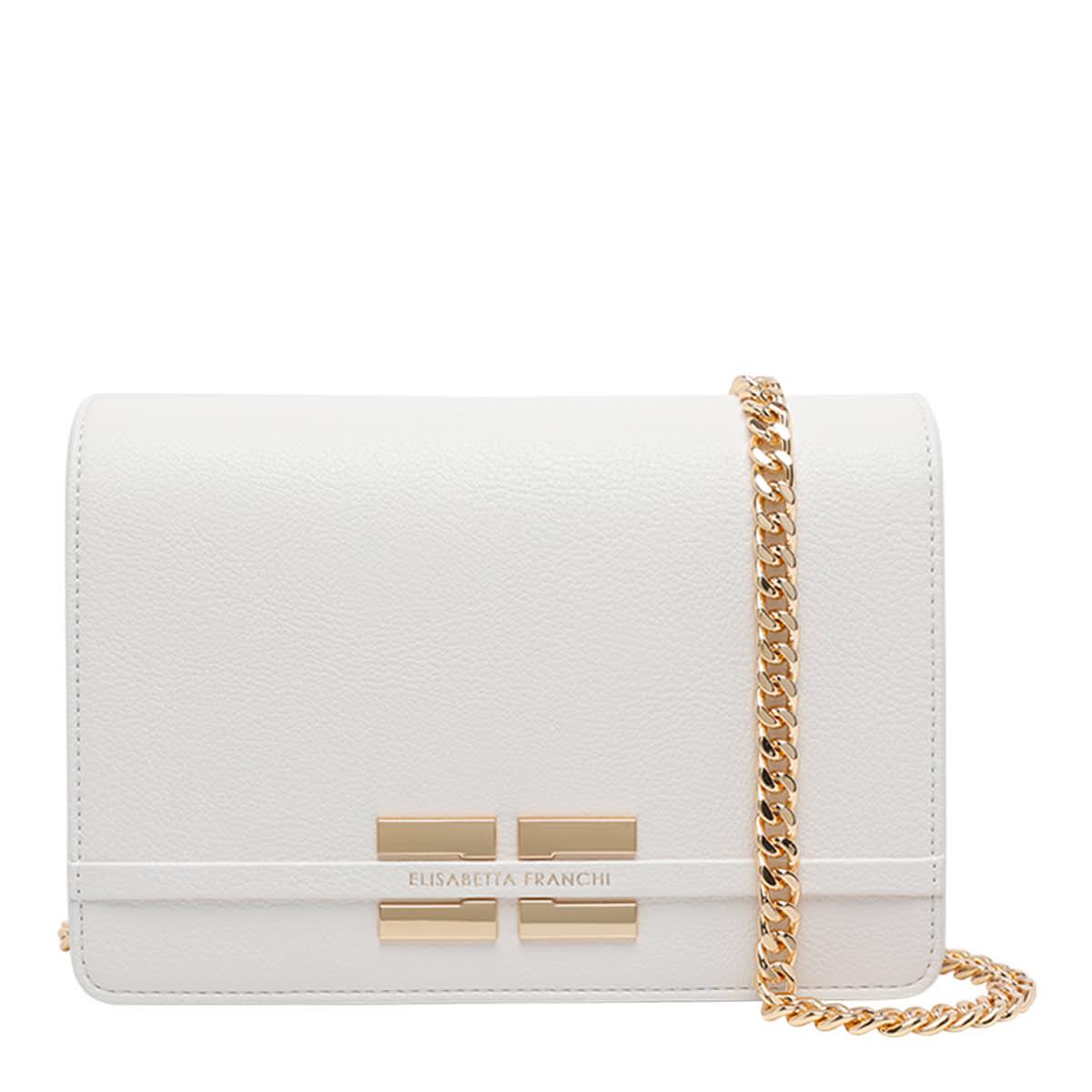 elisabetta franchi logo crossbody bag