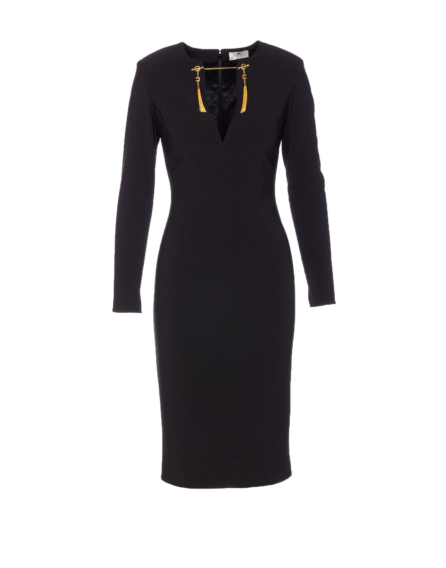 elisabetta franchi logo dress