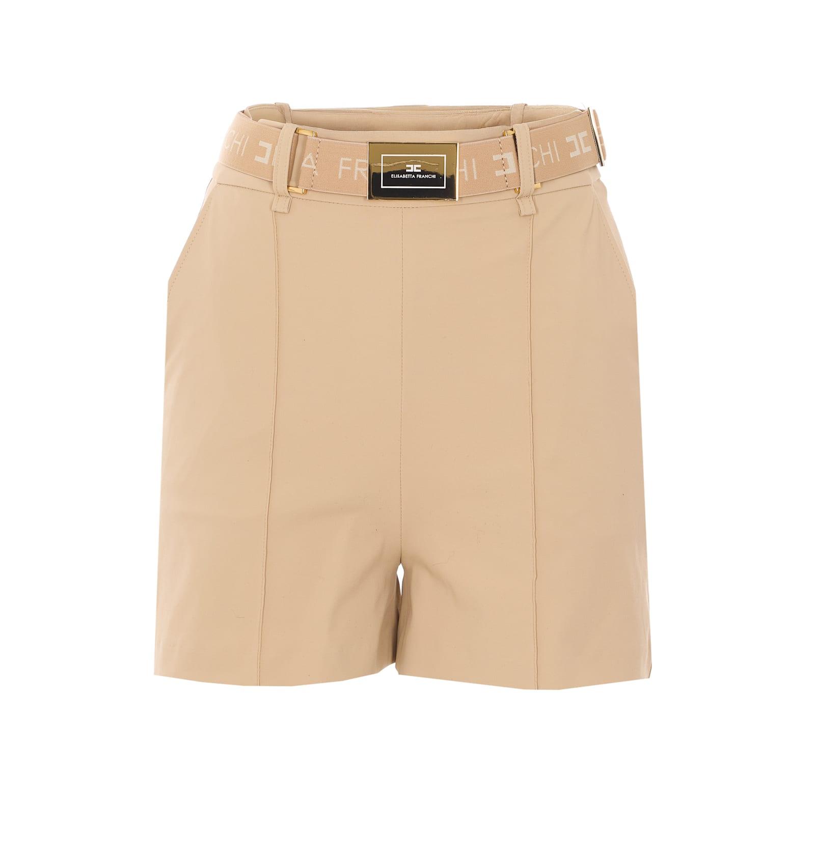 elisabetta franchi logo shorts