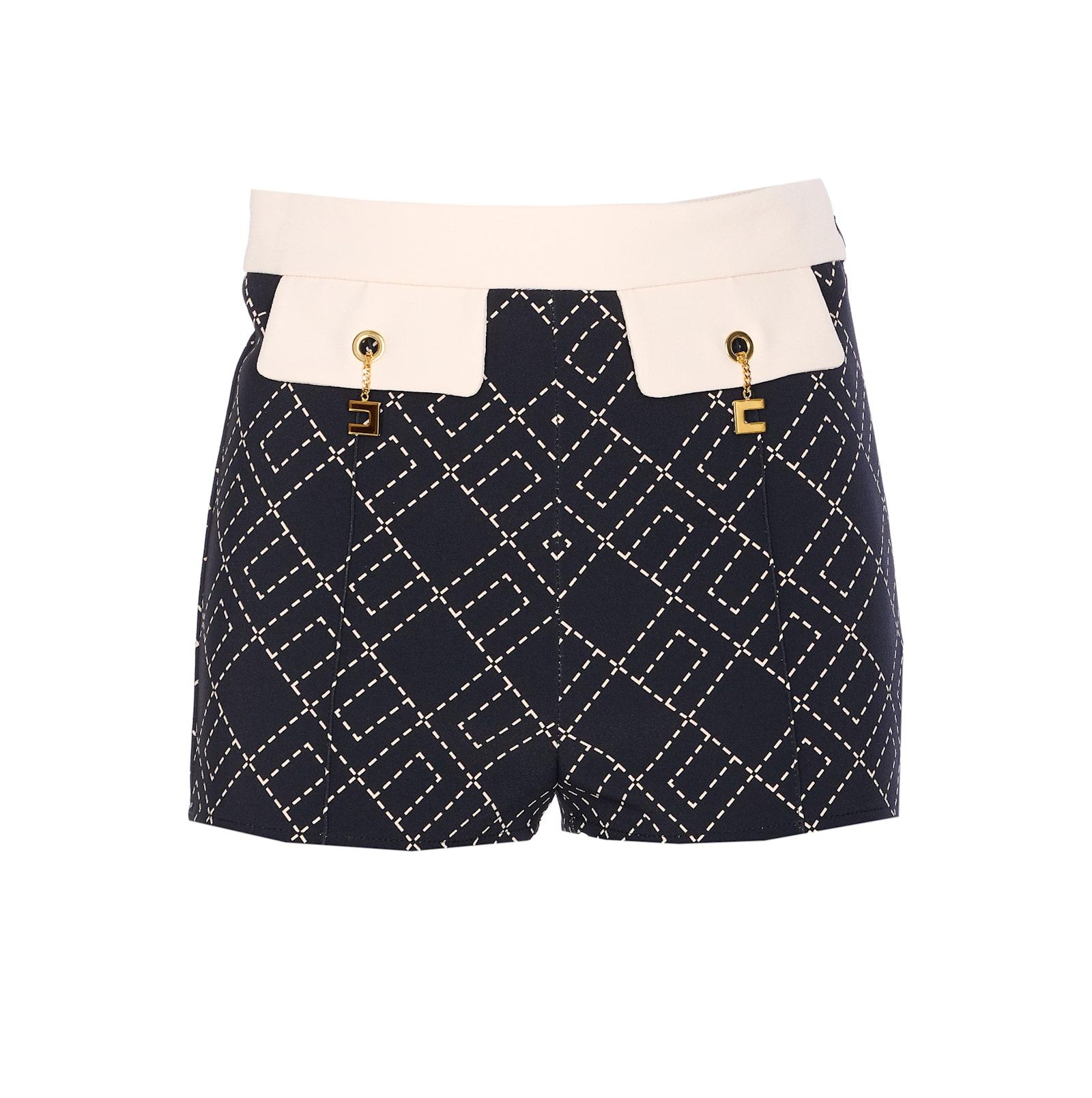 elisabetta franchi logo shorts