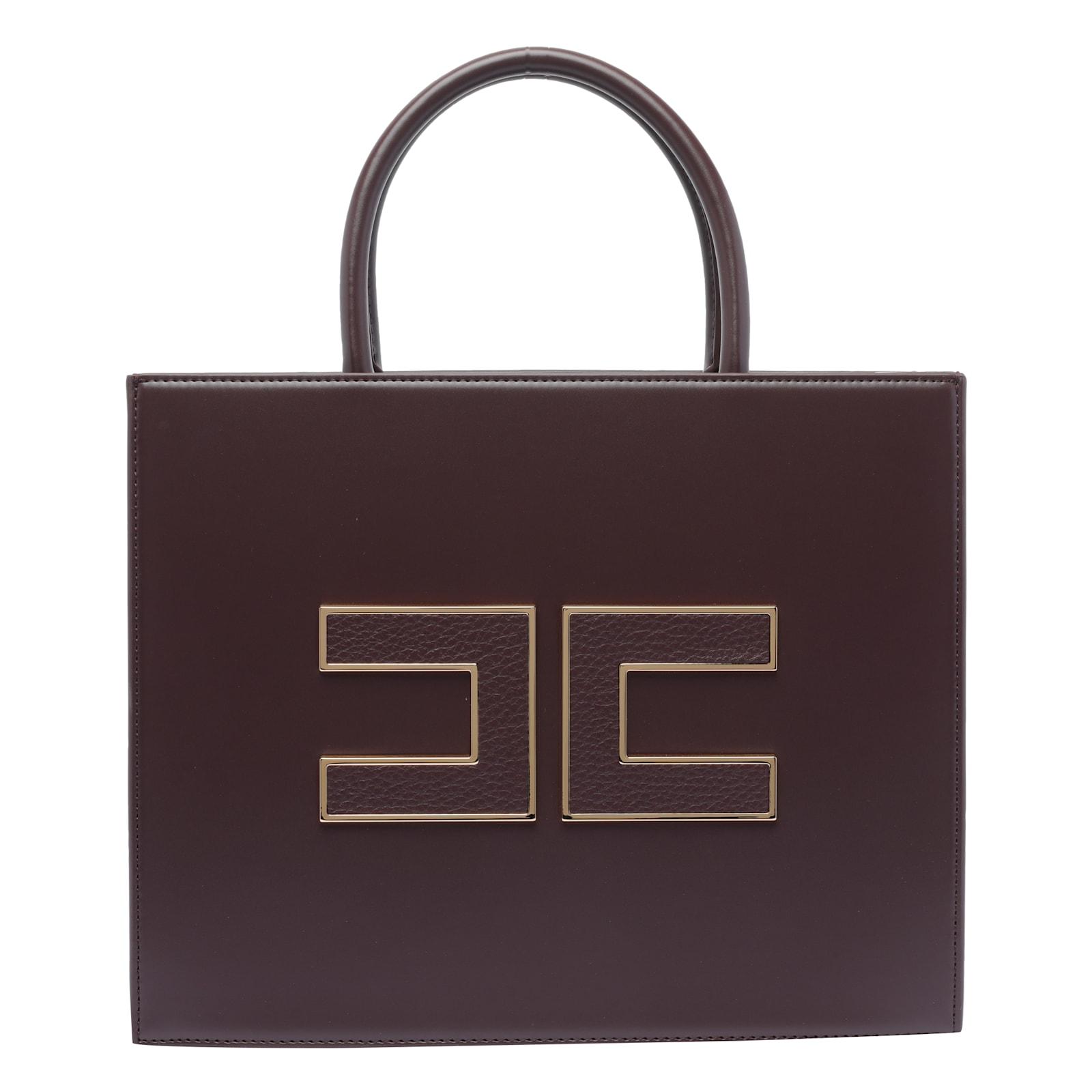 elisabetta franchi logo tote bag