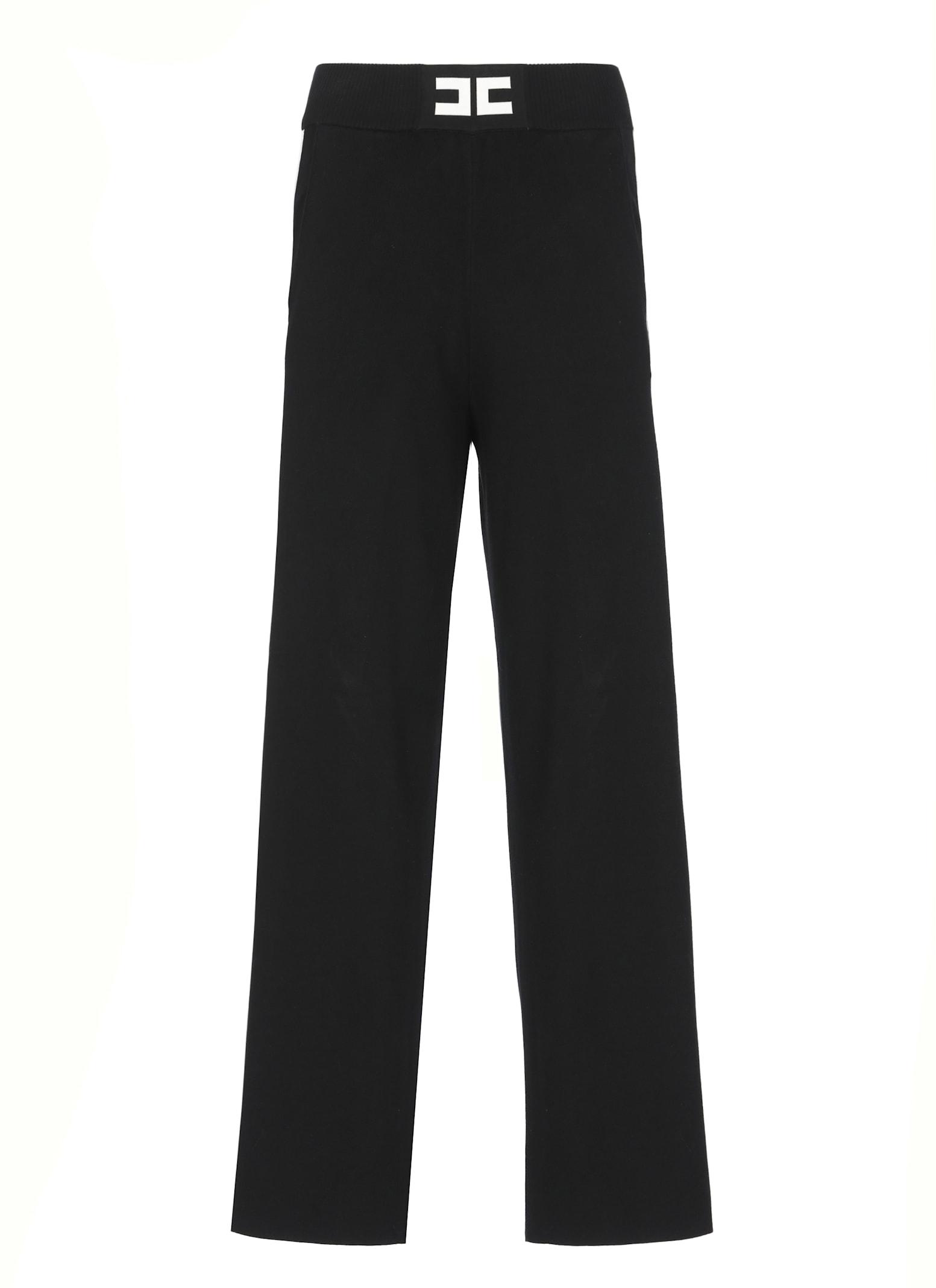 elisabetta franchi logoed palazzo pants