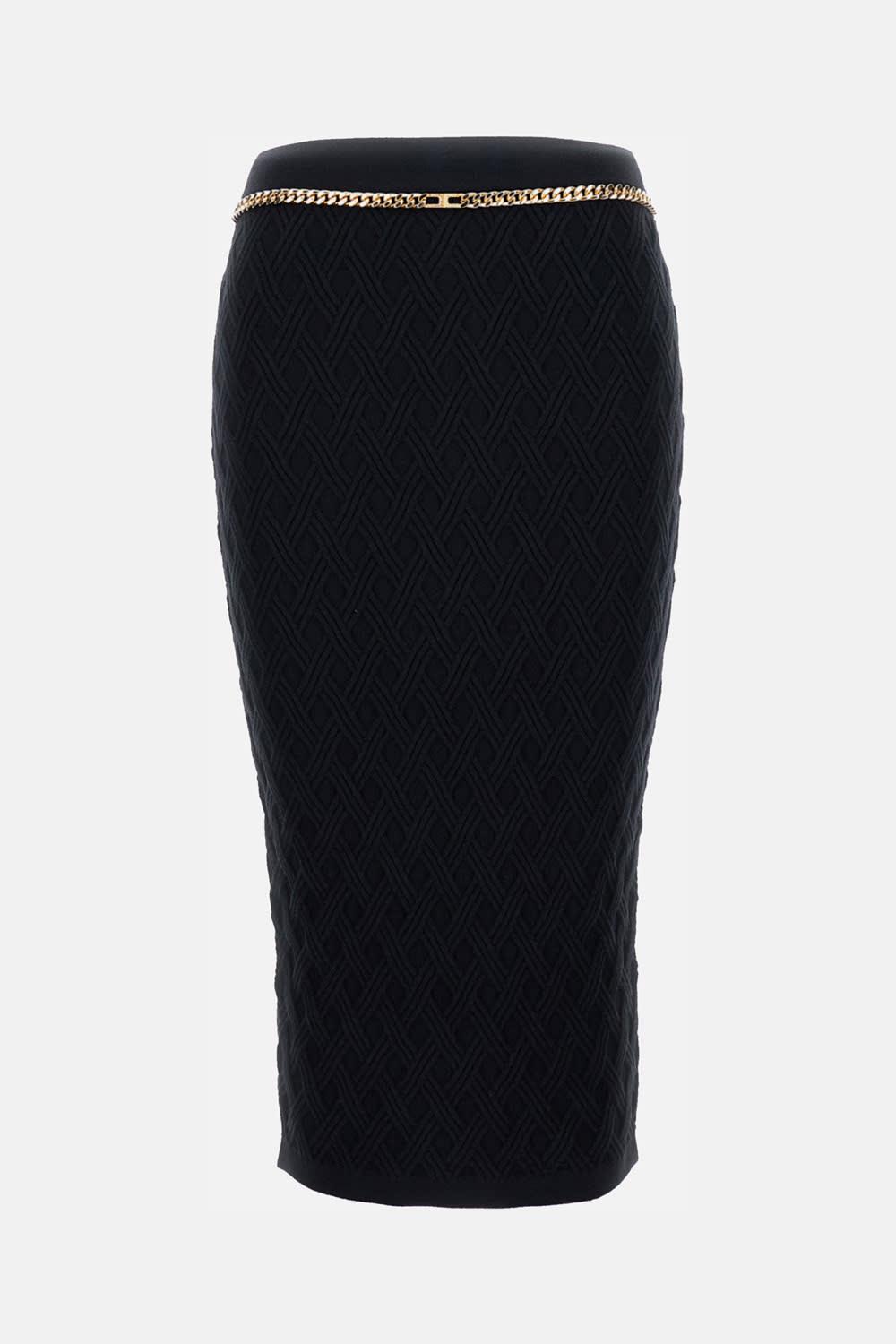 elisabetta franchi midi skirt