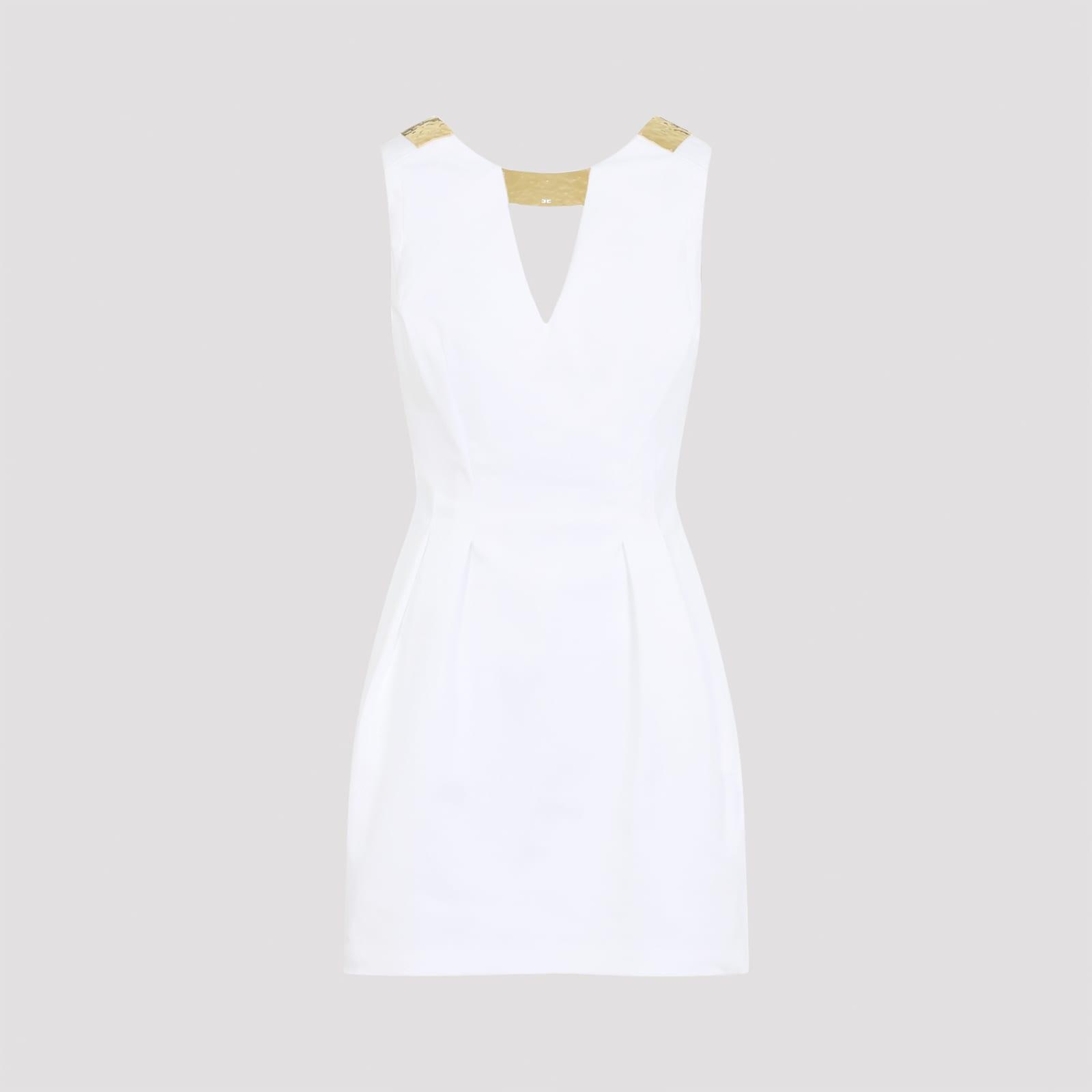 elisabetta franchi mini dress with gold detail