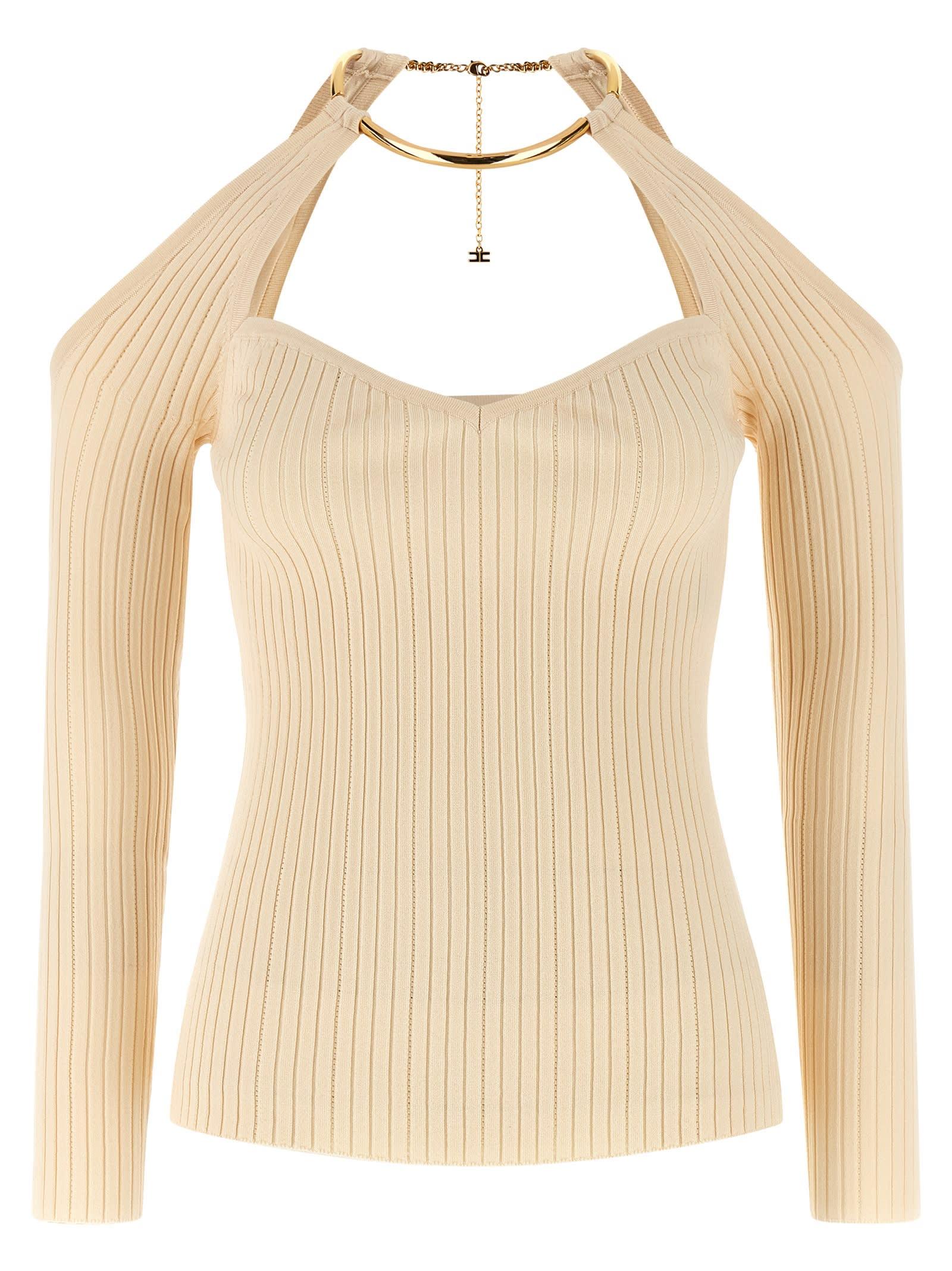 elisabetta franchi necklace sweater