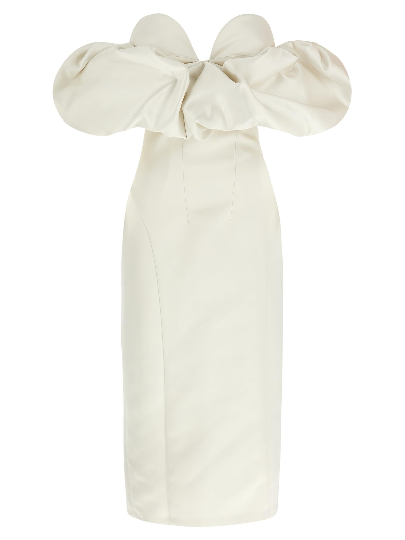 elisabetta franchi off-the-shoulder dress