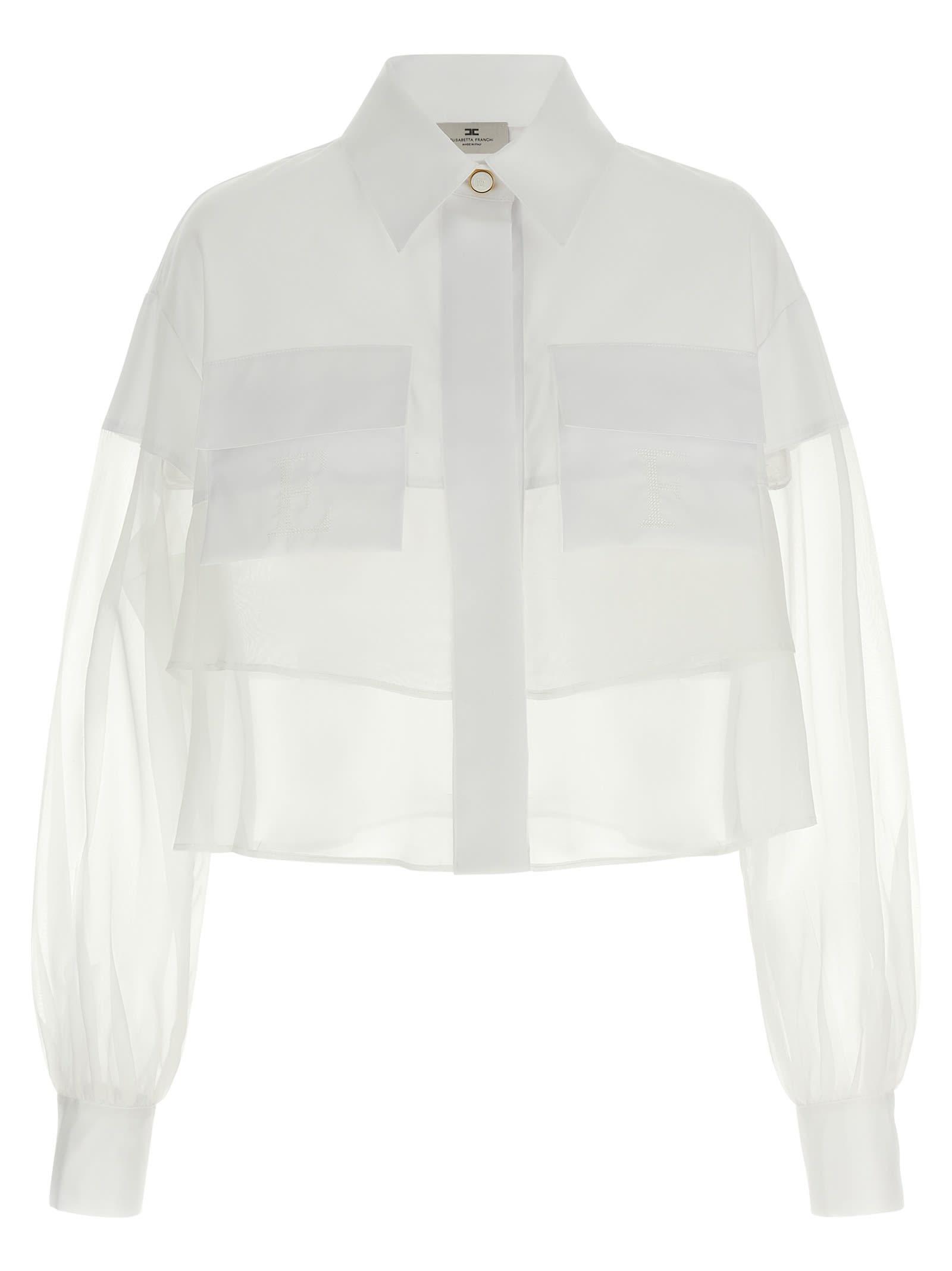 elisabetta franchi organza shirt