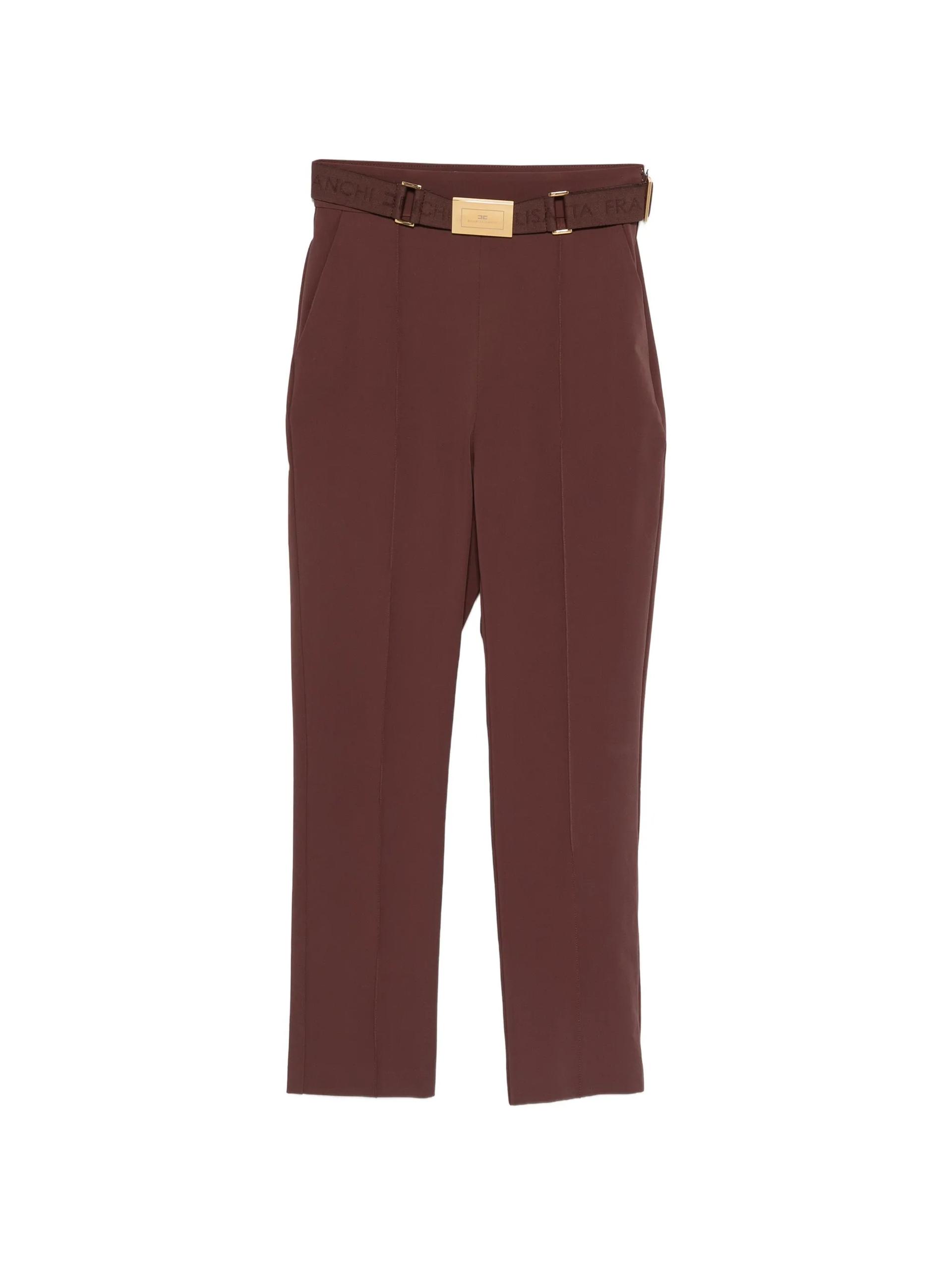 elisabetta franchi pantalone brown pantaloni - women
