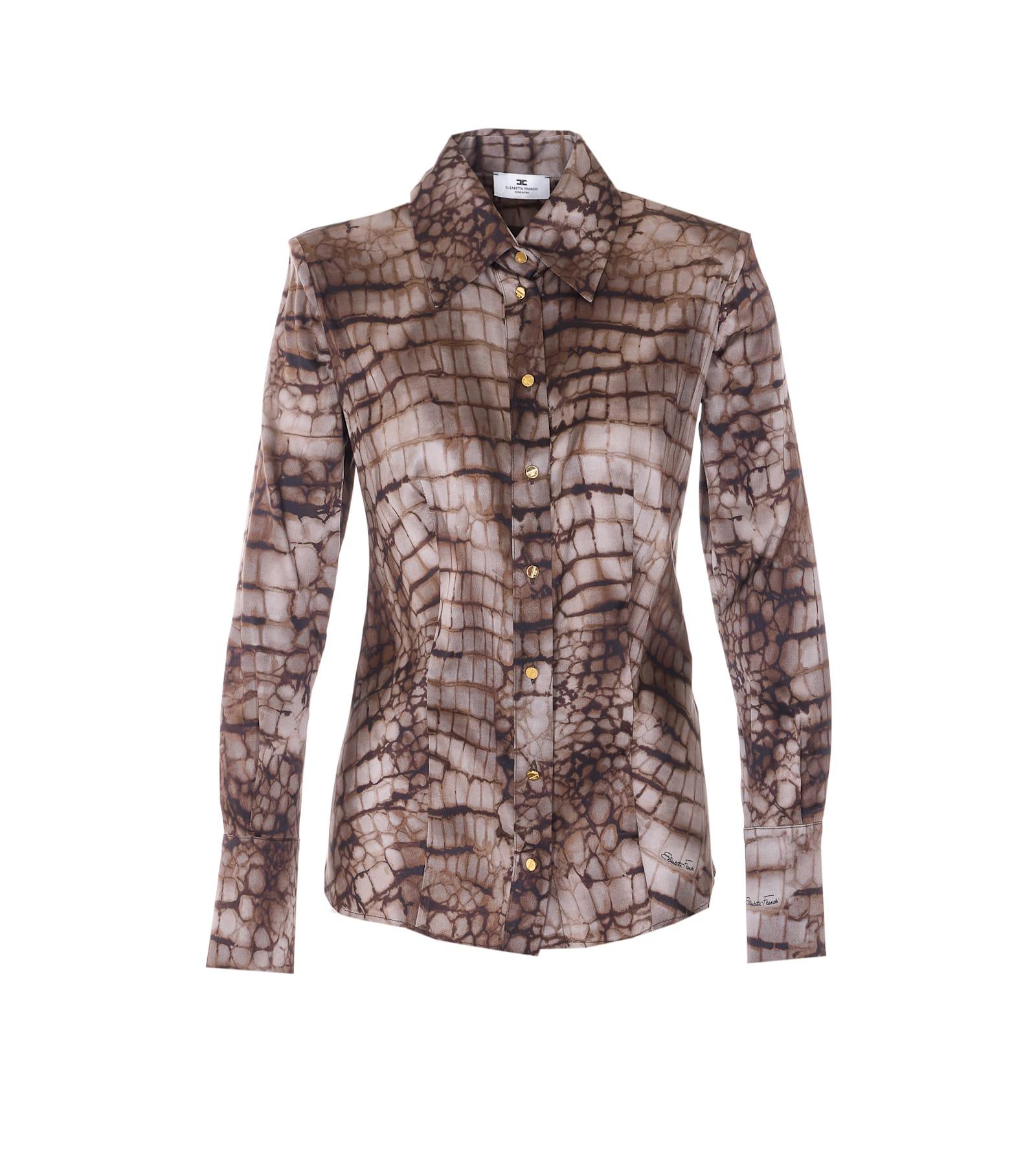 elisabetta franchi python print shirt
