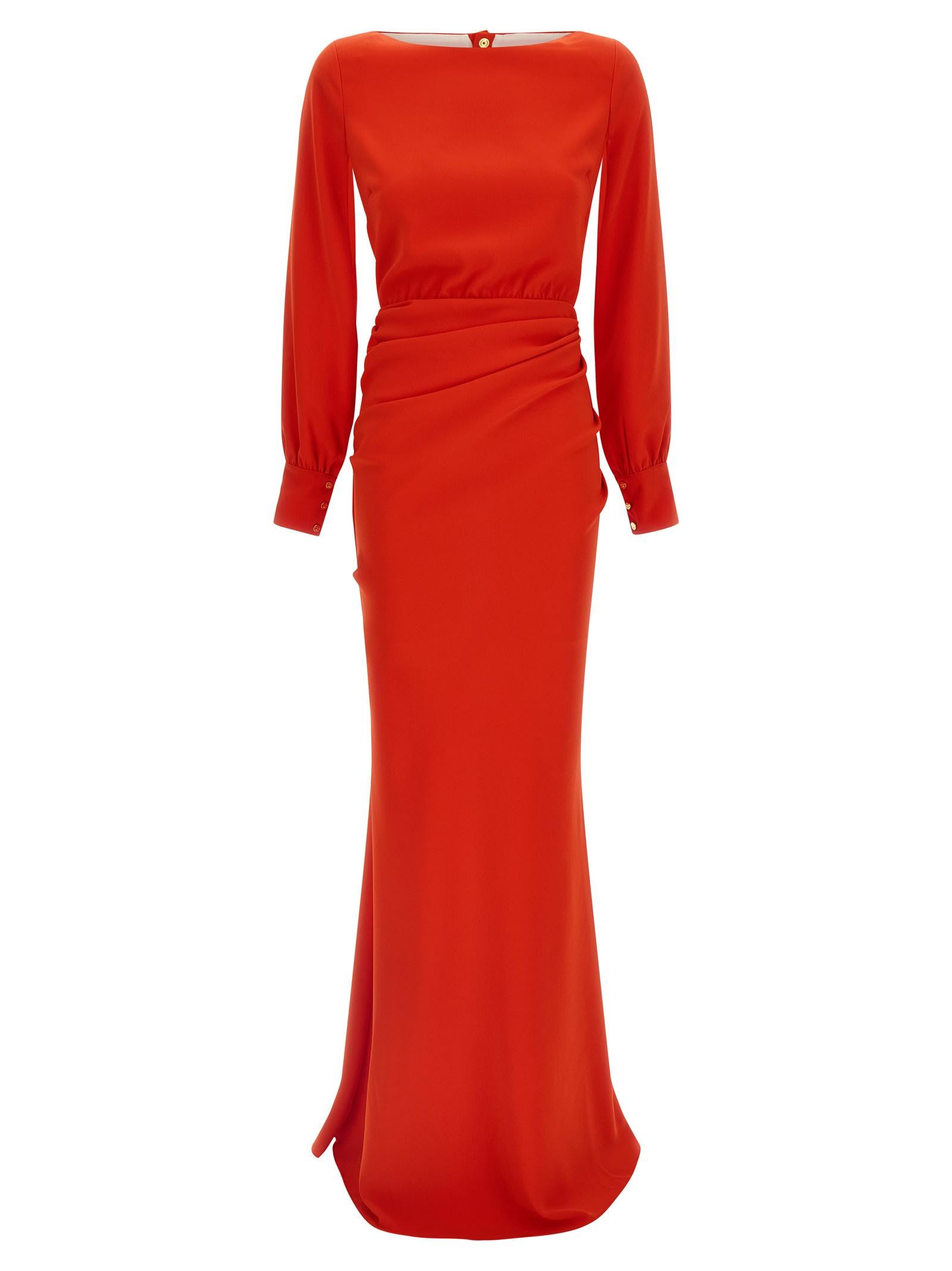 elisabetta franchi red carpet dress