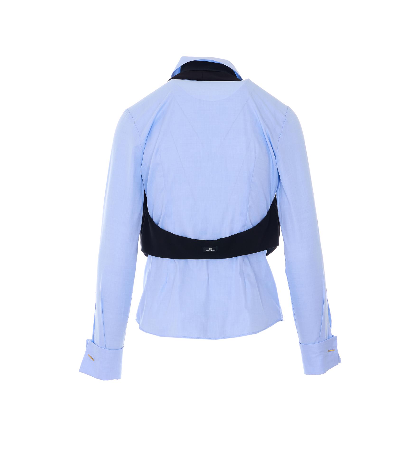elisabetta franchi shirts blue cotton - women