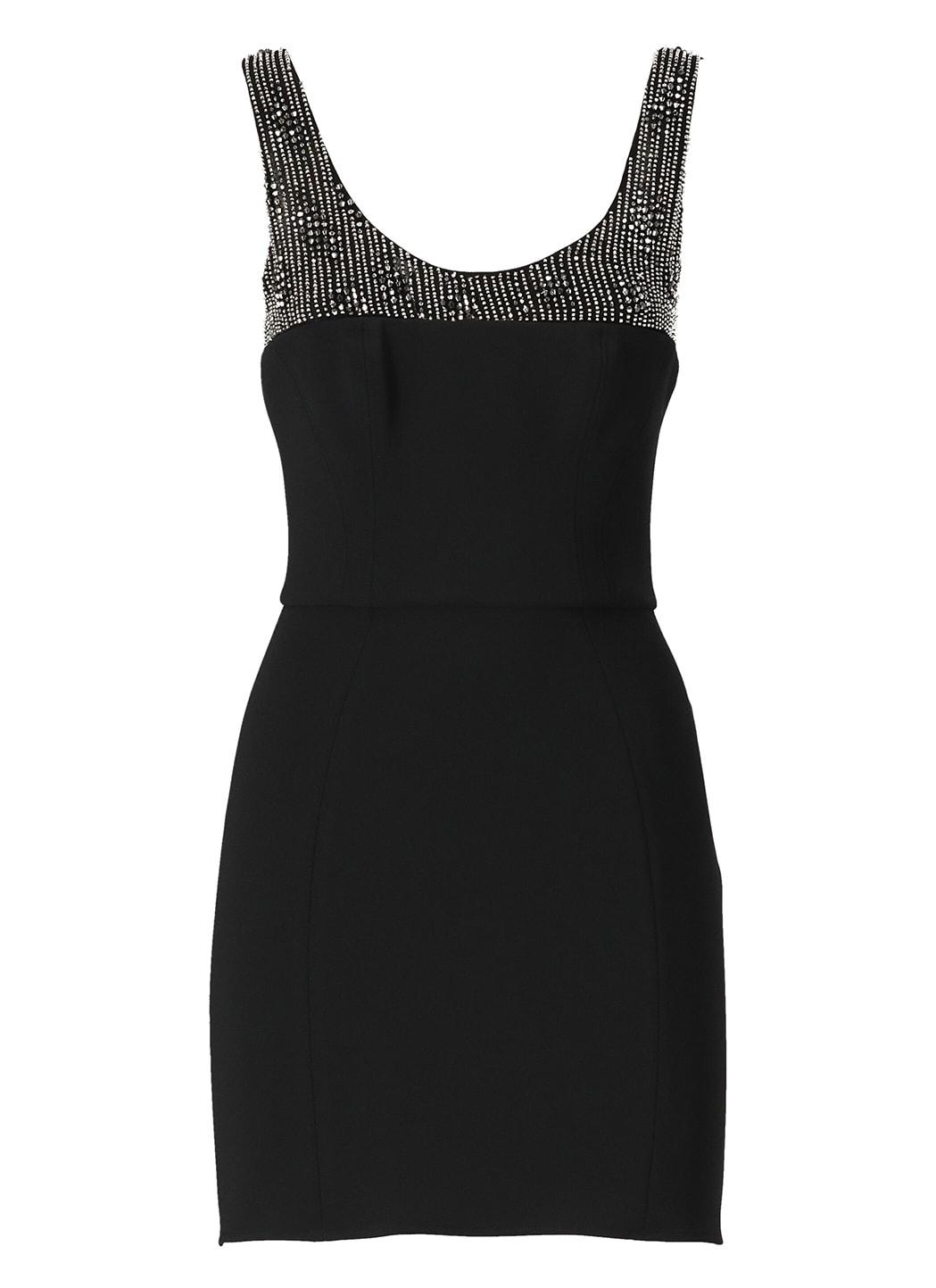 elisabetta franchi short dress with beads