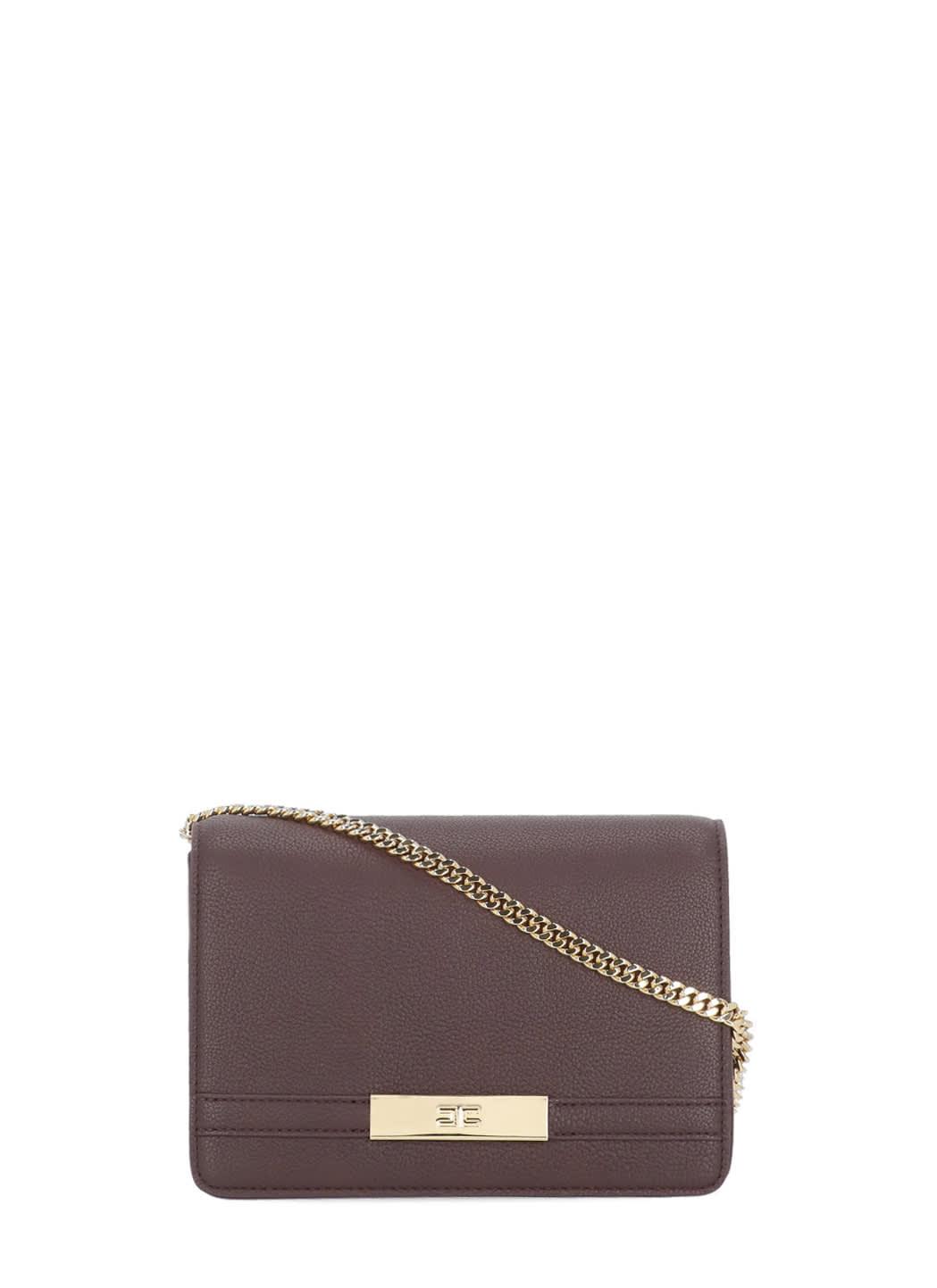 elisabetta franchi shoulder bag with logo