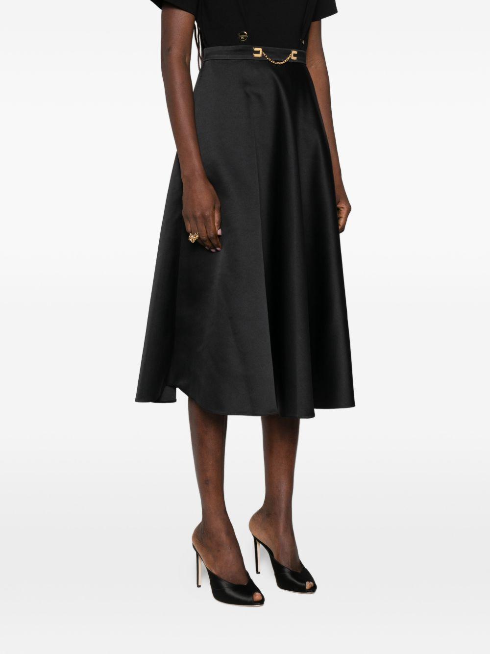elisabetta franchi skirts black polyester - women