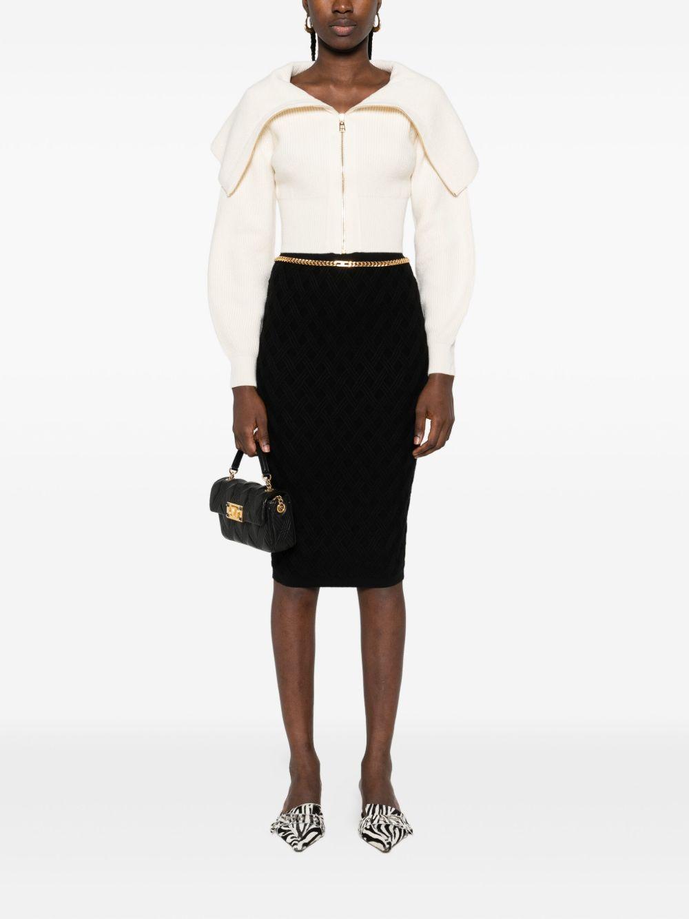 elisabetta franchi skirts black viscose - women