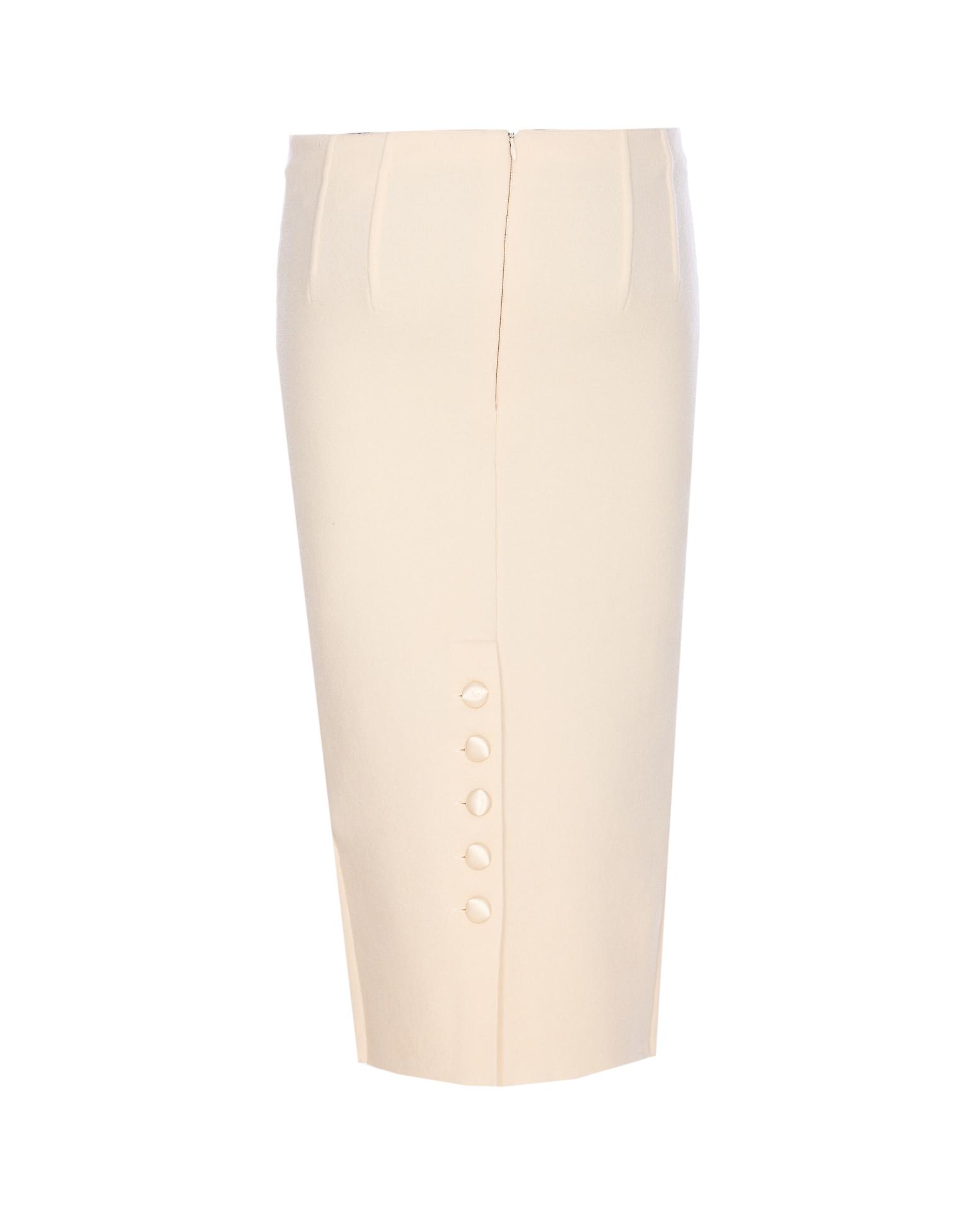 elisabetta franchi skirts white wool - women