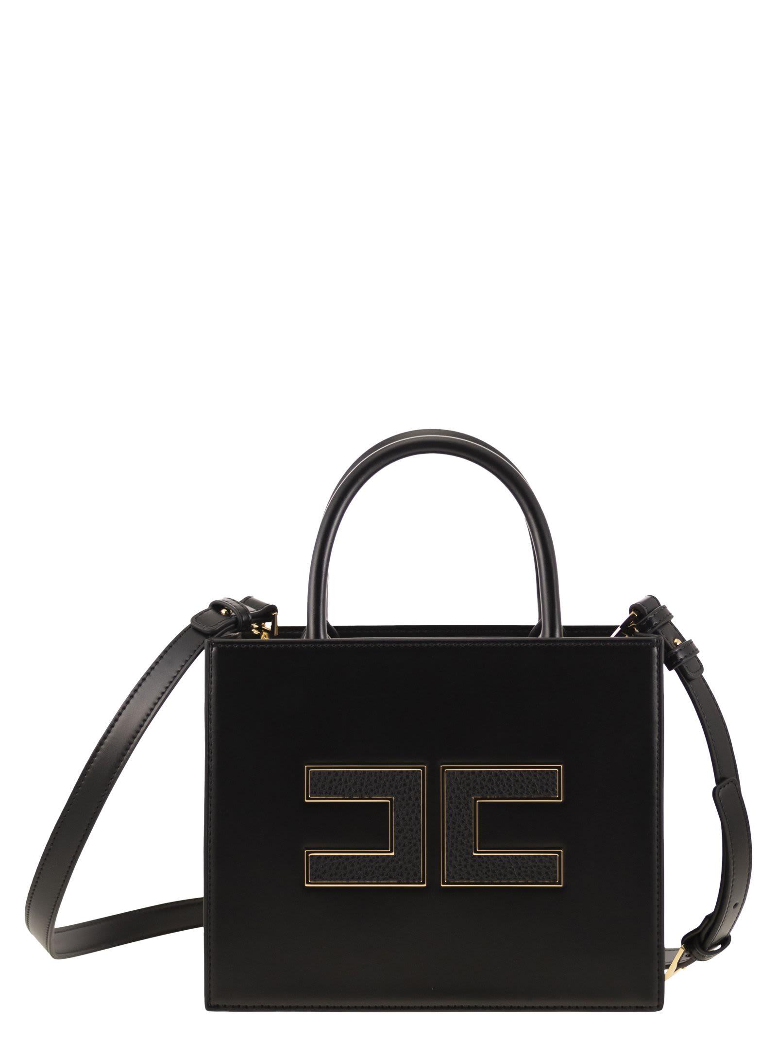 elisabetta franchi small tote bag with logo