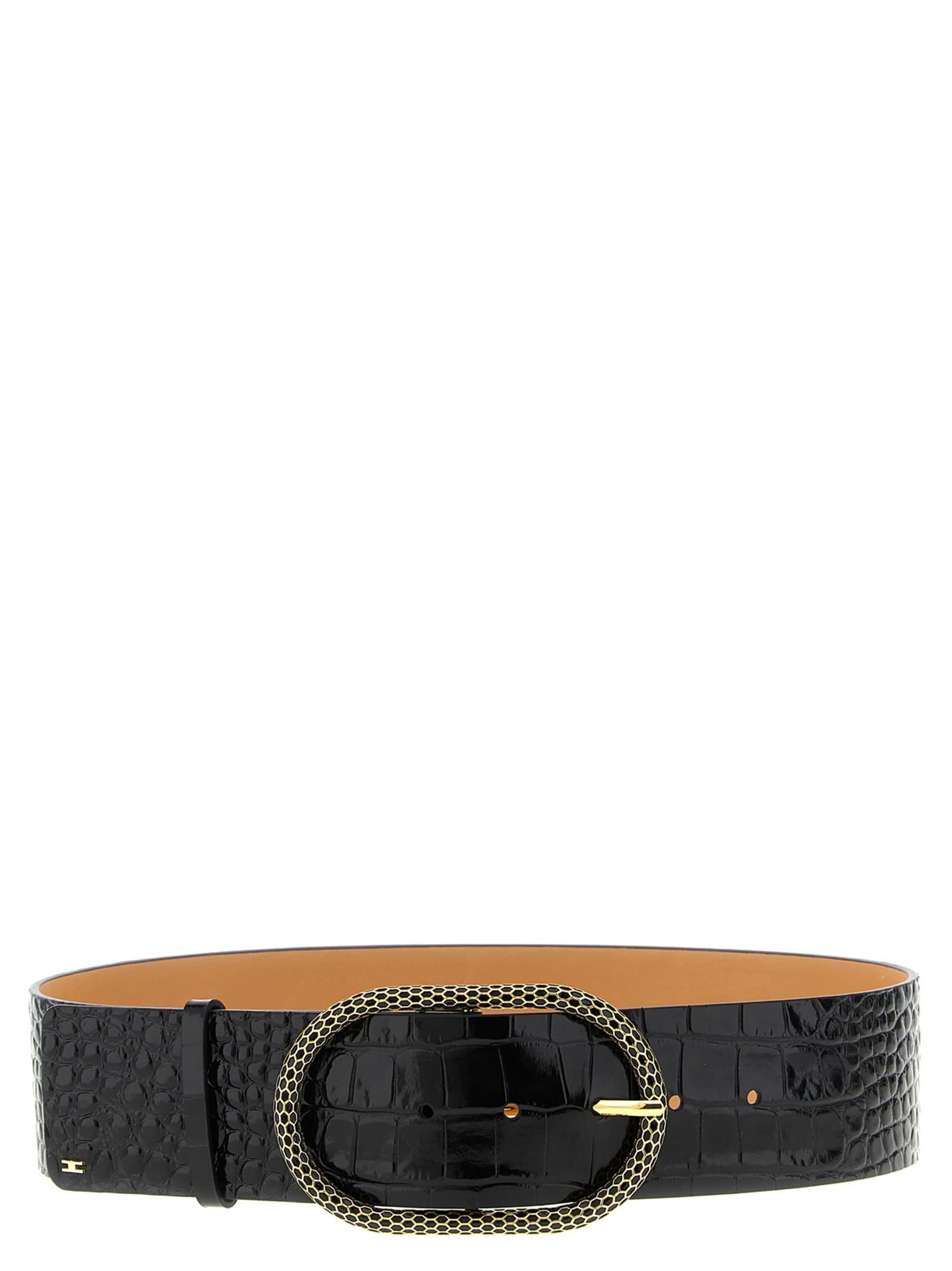 elisabetta franchi snake buckle belt