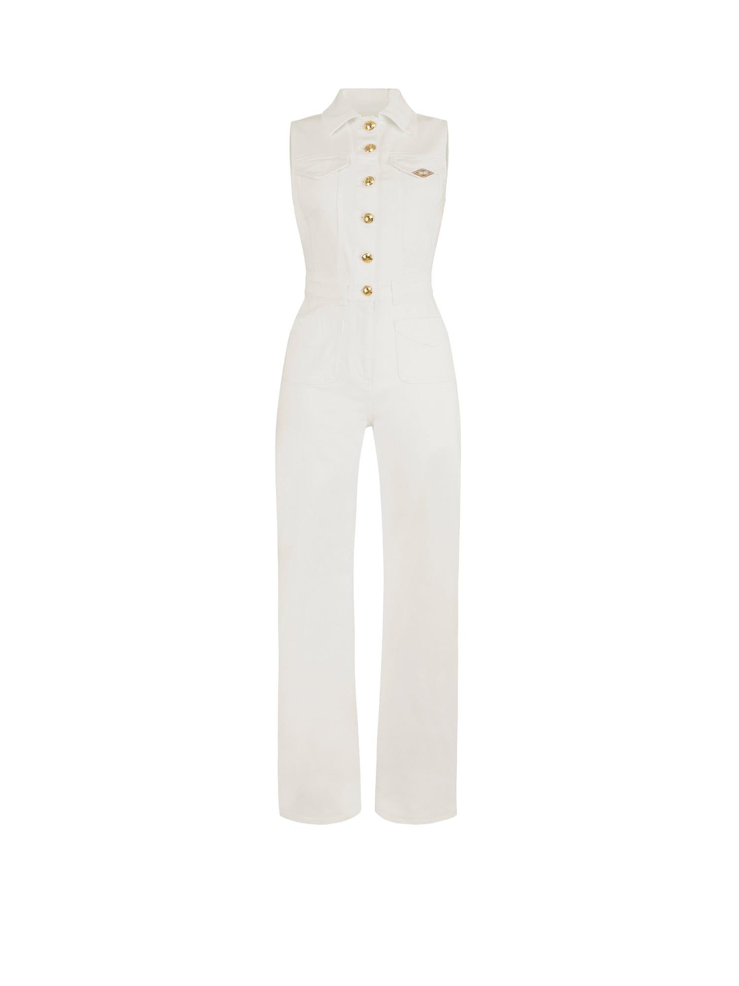 elisabetta franchi stretch cotton jumpsuit