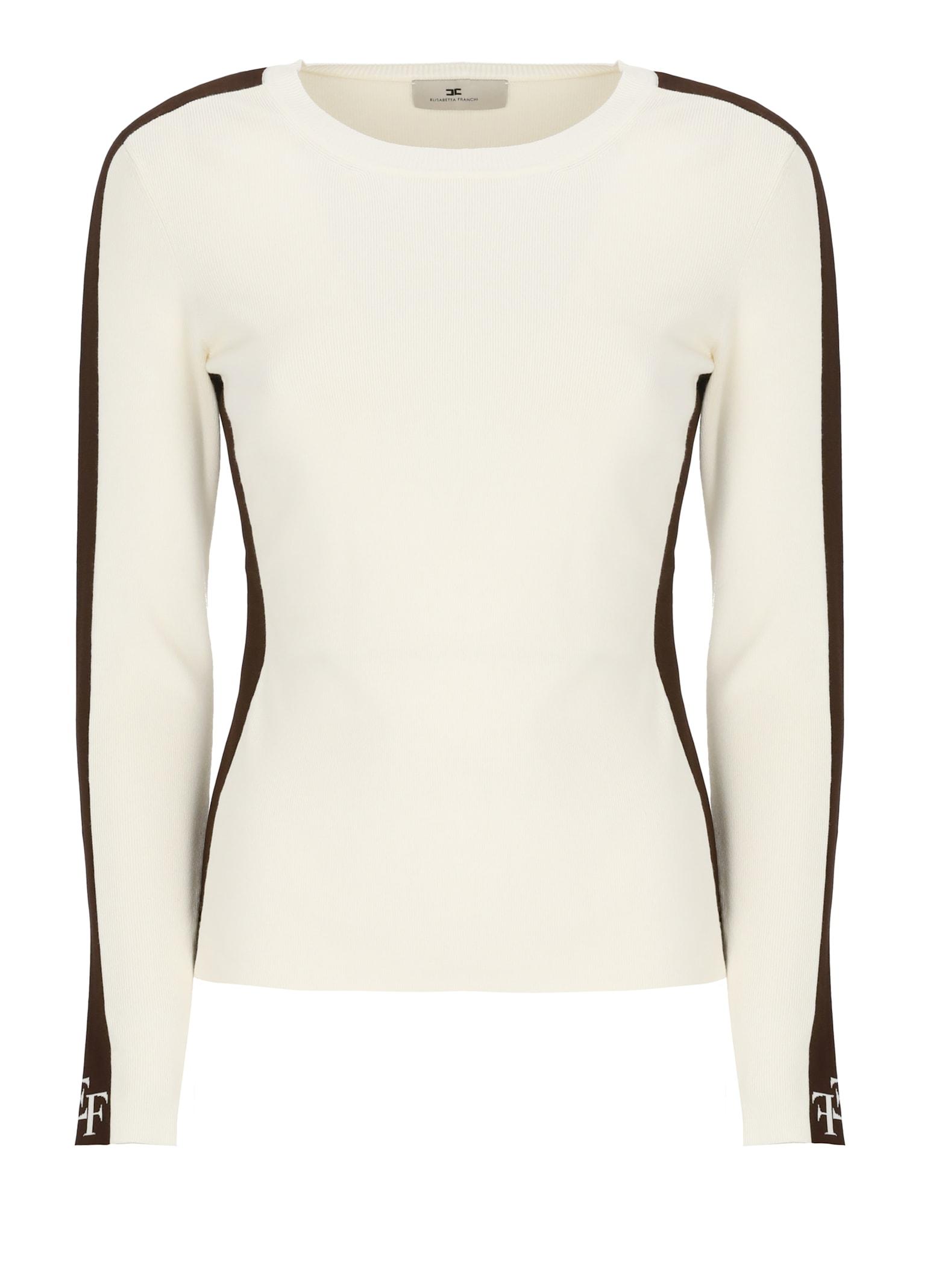 elisabetta franchi sweater with logo