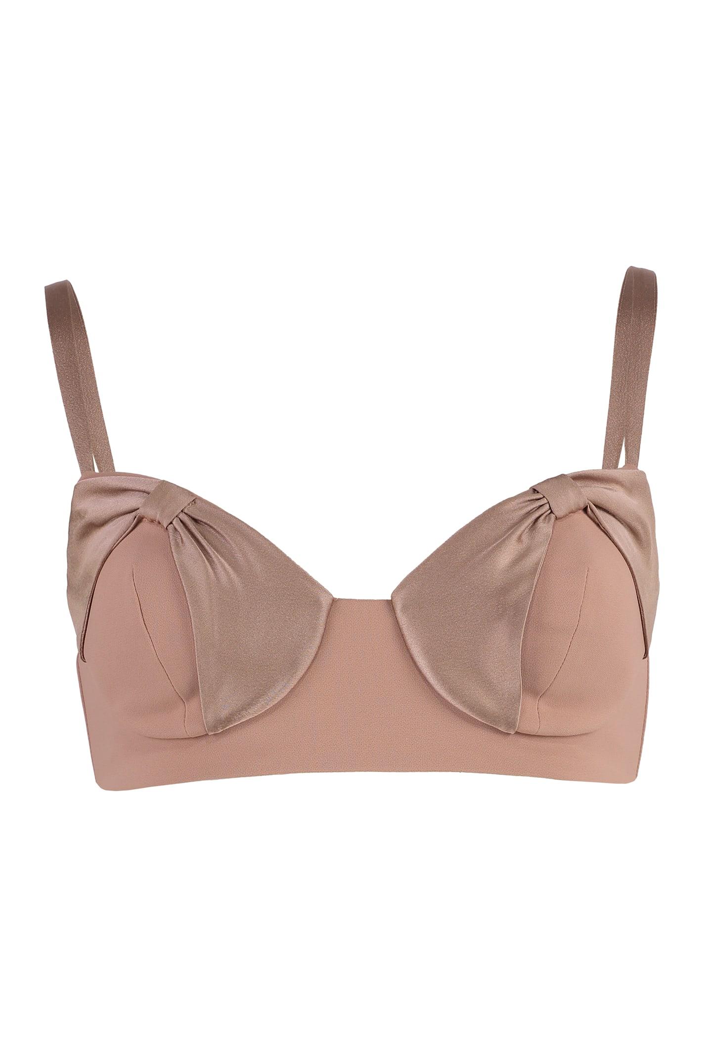 elisabetta franchi tie details crêpe top