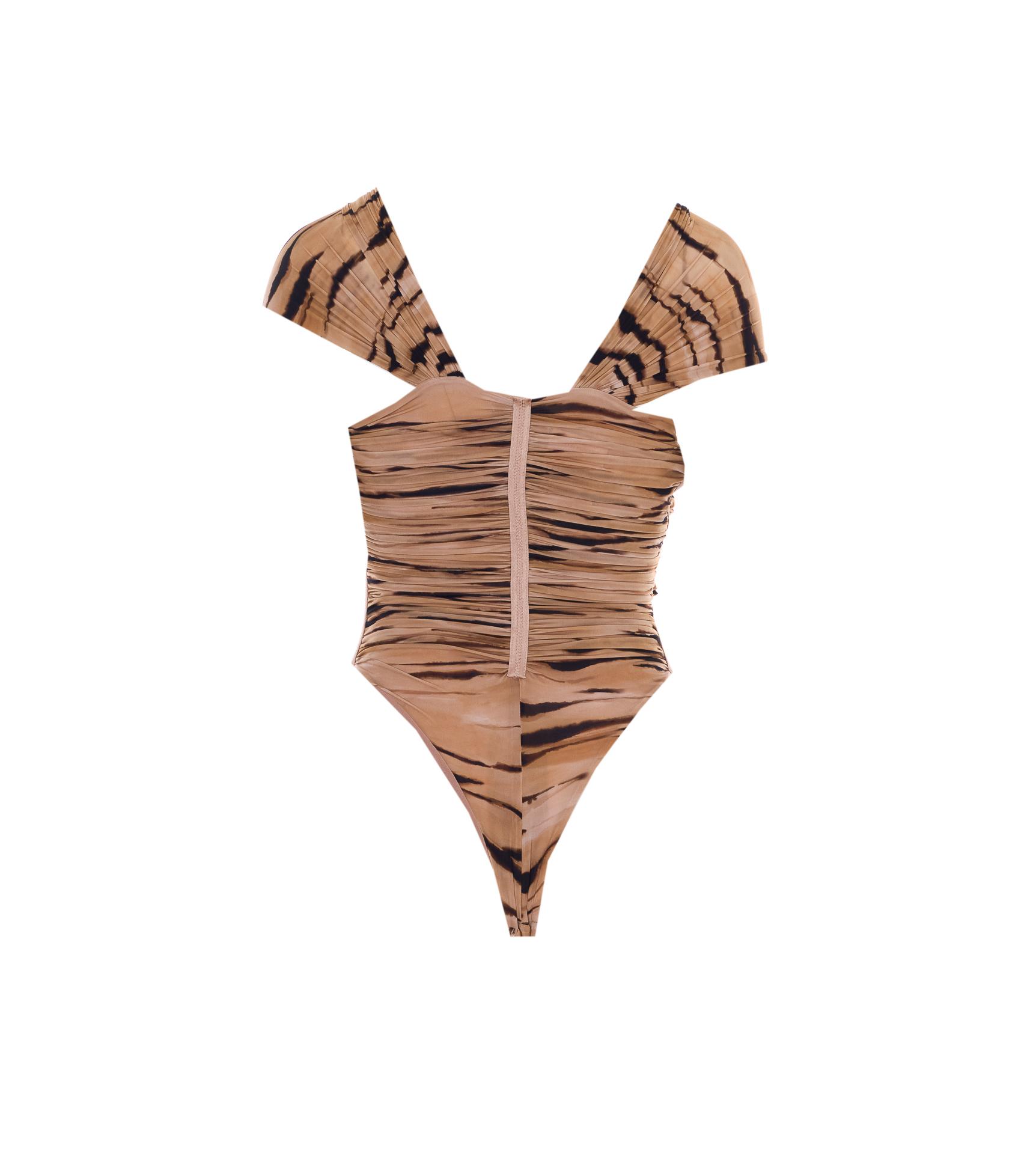 elisabetta franchi top beige polyamide - women