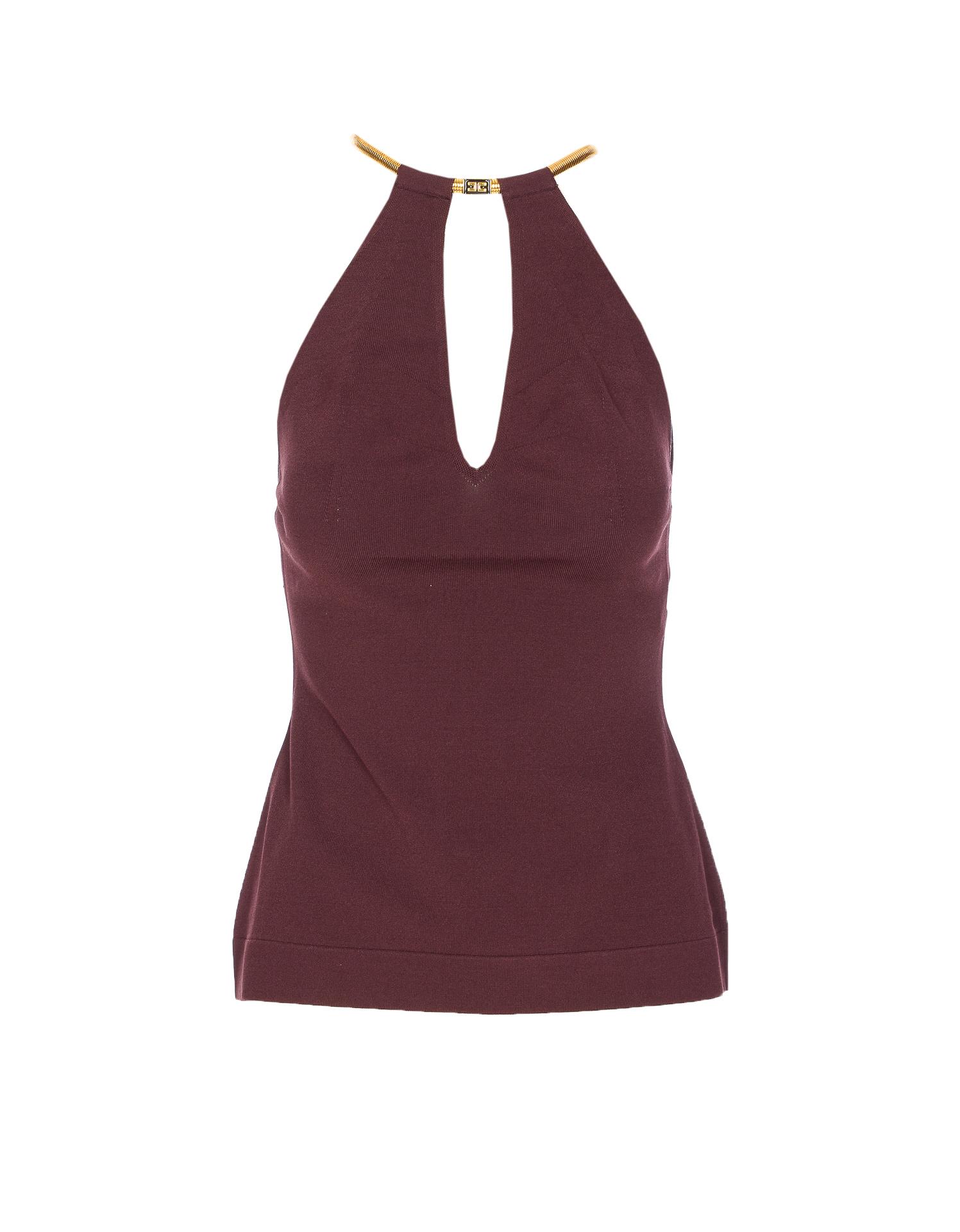 elisabetta franchi top red viscose - women